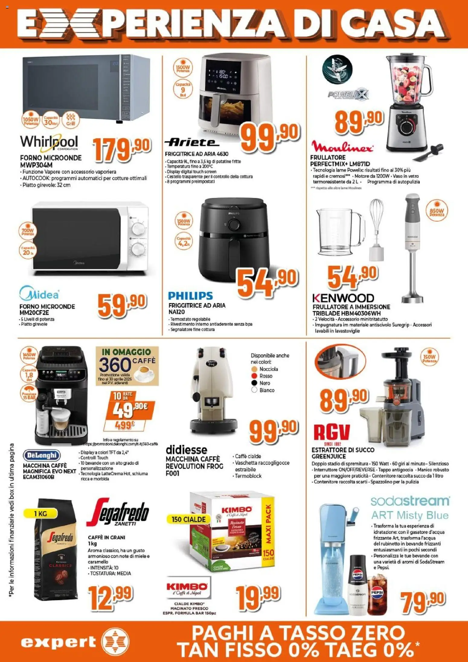 Volantino Expert del 09.04.2026 | Pagina: 18 | Prodotti: Friggitrice ad aria, Spazzolino, Frullatore, Miele