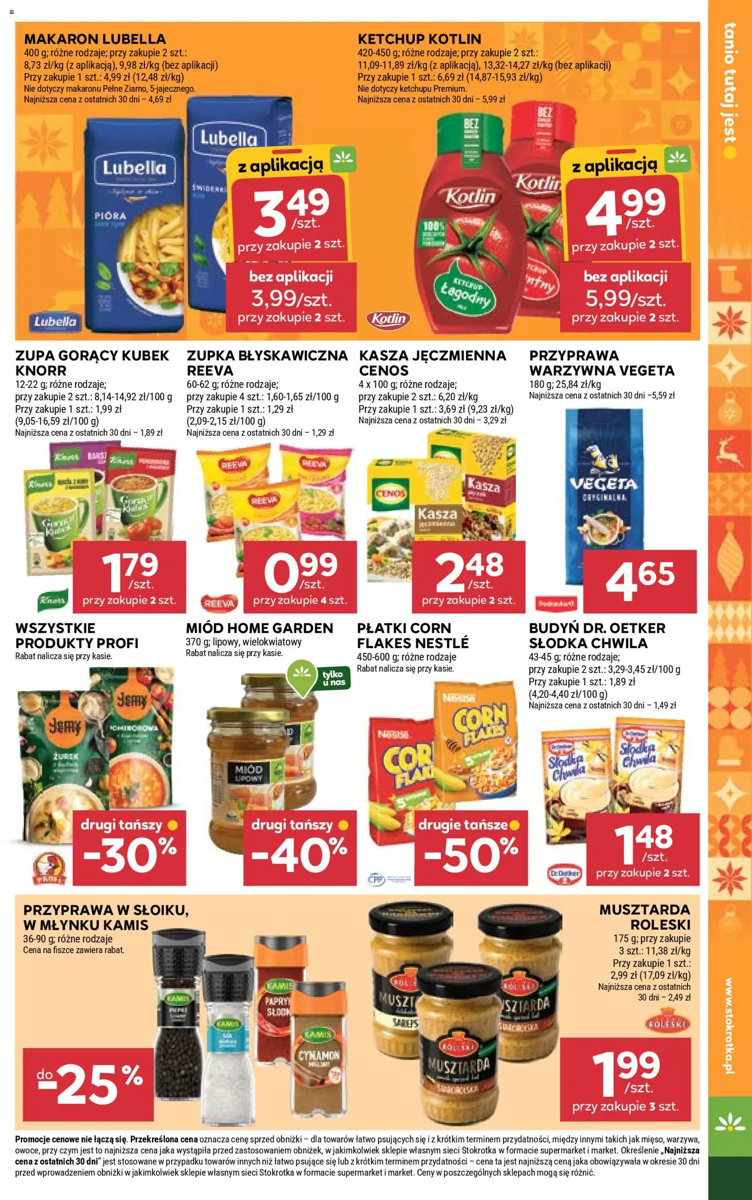 Stokrotka Gazetka od 04.12.2025 | Strona: 23 | Produkty: Miód, Stokrotka, Musztarda, Płatki