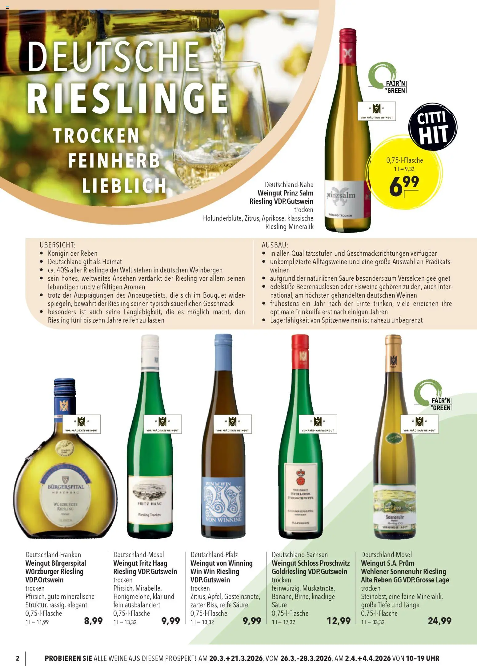 CITTI Markt Weine zum Osterfest – gültig ab 18.03.2026 | Seite: 2 | Produkte: Uhr