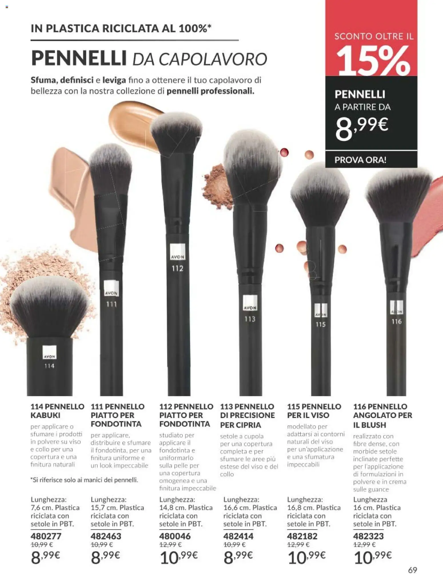 Volantino Avon del 01.04.2026 | Pagina: 69 | Prodotti: Crema, Fondotinta, Piatto, Cipria