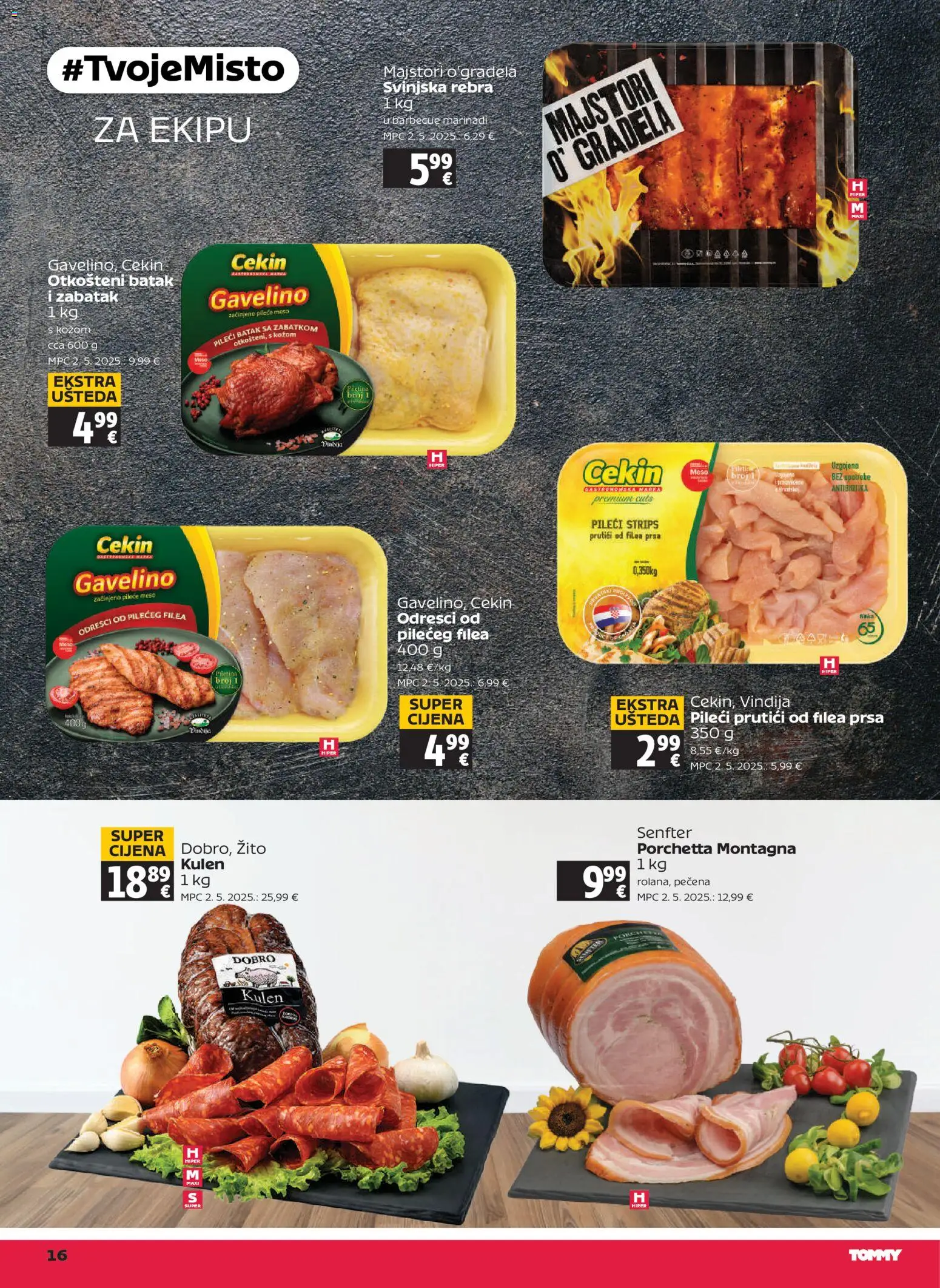Tommy katalog | vrijedi od 19.03.2026 | Stranica: 16 | Proizvodi: Vindija, Meso, Kulen