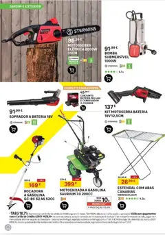Pré-visualização Leroy Merlin Arquipélago da Madeira válido de 13.11.2025 | Página: 16 | Produtos: Motoenxada, Banco, Bateria