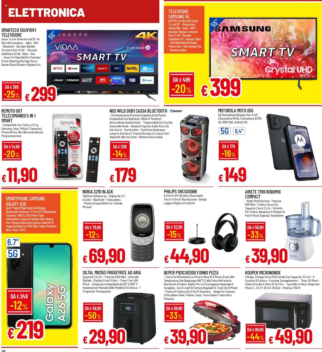 Volantino Galassia del 07.08.2025 | Pagina: 24 | Prodotti: Telefono, Video, Forno, Samsung