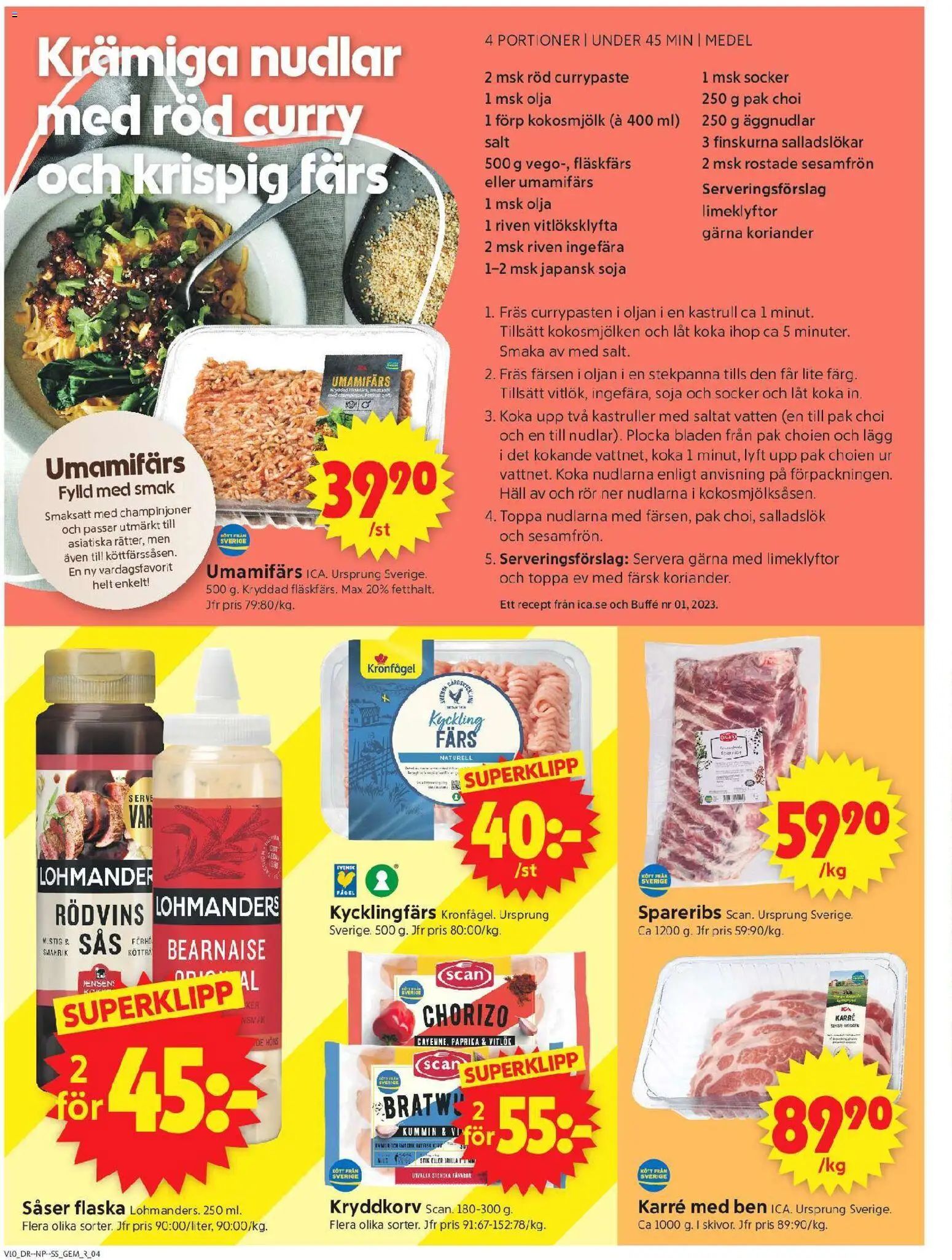 ICA Supermarket reklamblad aktuell från 02.03.2026 | Sida: 4 | Produkter: Olja, Champinjoner, Koriander, Fräs