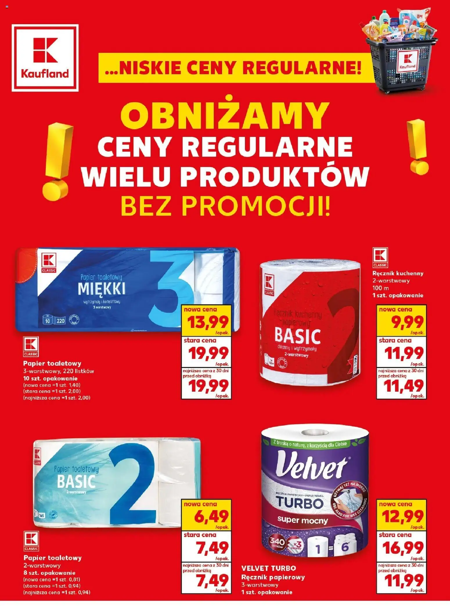 Kaufland gazetka - Obniżone ceny od 05.03.2026 | Strona: 4 | Produkty: Papier toaletowy, Ręcznik papierowy