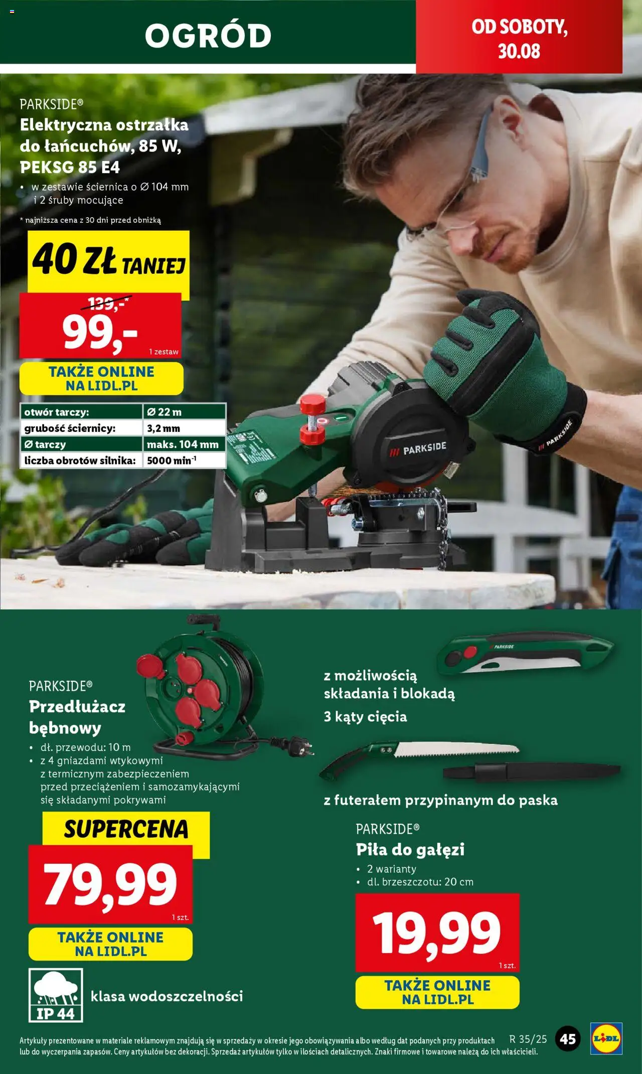 Lidl Katalog od 25.08.2025 | Strona: 45 | Produkty: Przedłużacz