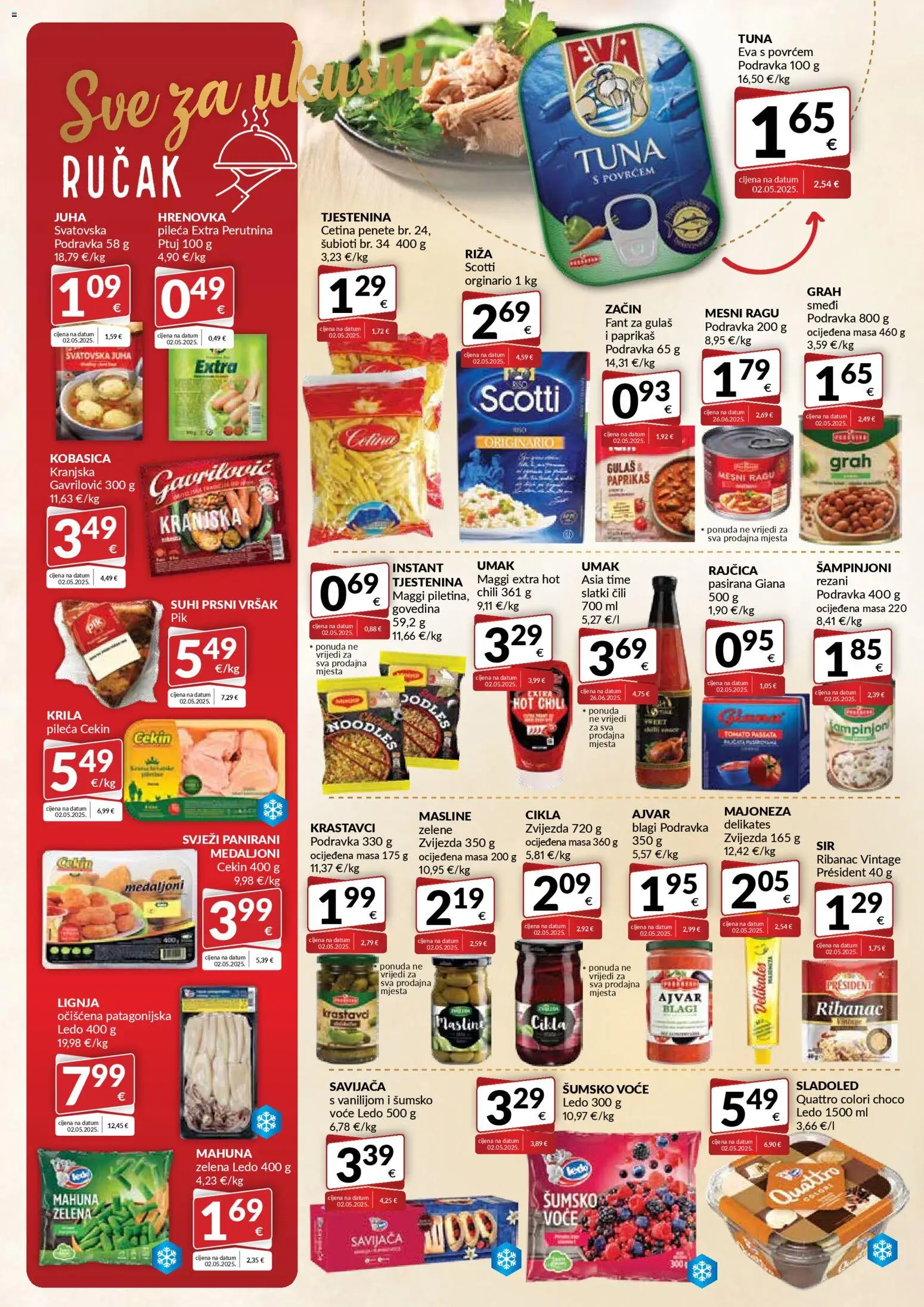 Bakmaz katalog | vrijedi od 04.02.2026 | Stranica: 4 | Proizvodi: Šumsko voće, Riža, Tjestenina, Majoneza