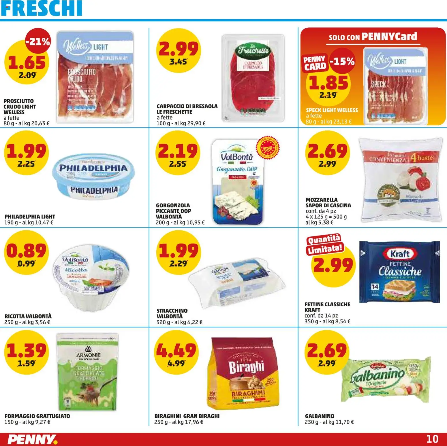 Volantino PENNY del 01.12.2025 | Pagina: 10 | Prodotti: Speck, Formaggio, Stracchino, Ricotta