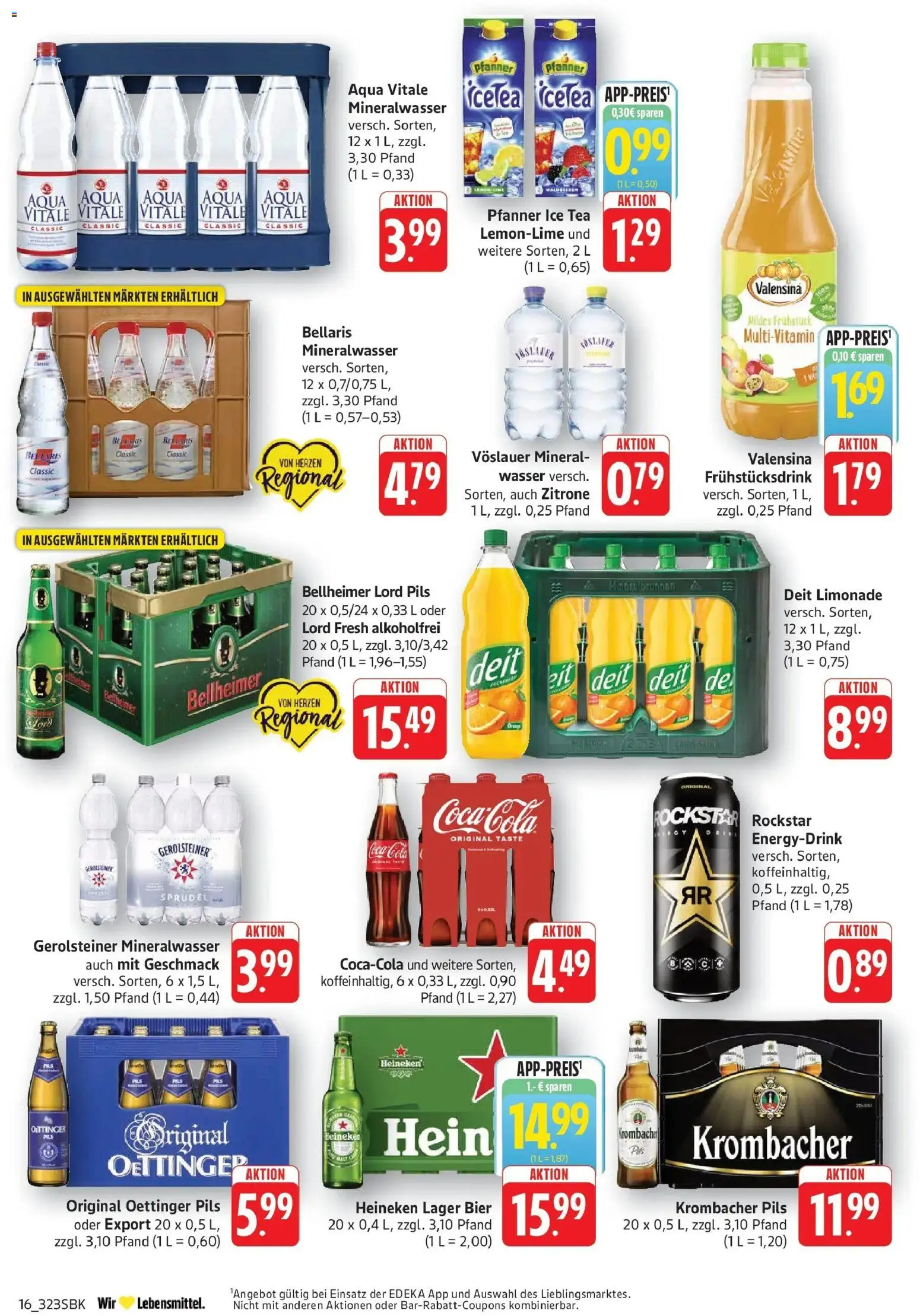 Edeka prospekt Pirmasens	 – gültig ab 12.04.2026 | Seite: 16 | Produkte: Bier, Rockstar, Wasser, Zitrone