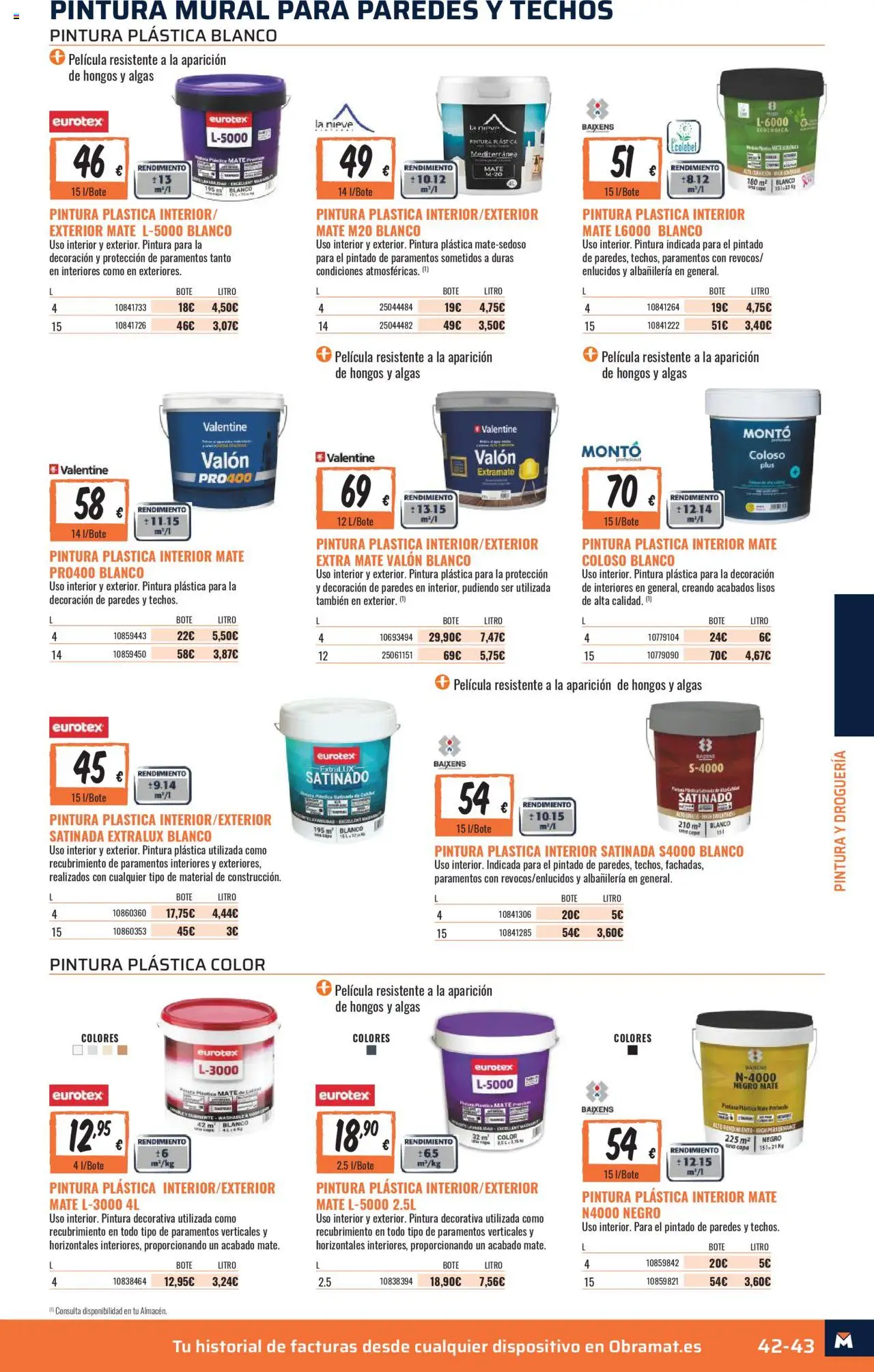 Obramat - Madrid │ válido desde el 10.10.2025 | Página: 43 | Productos: Pintura plástica