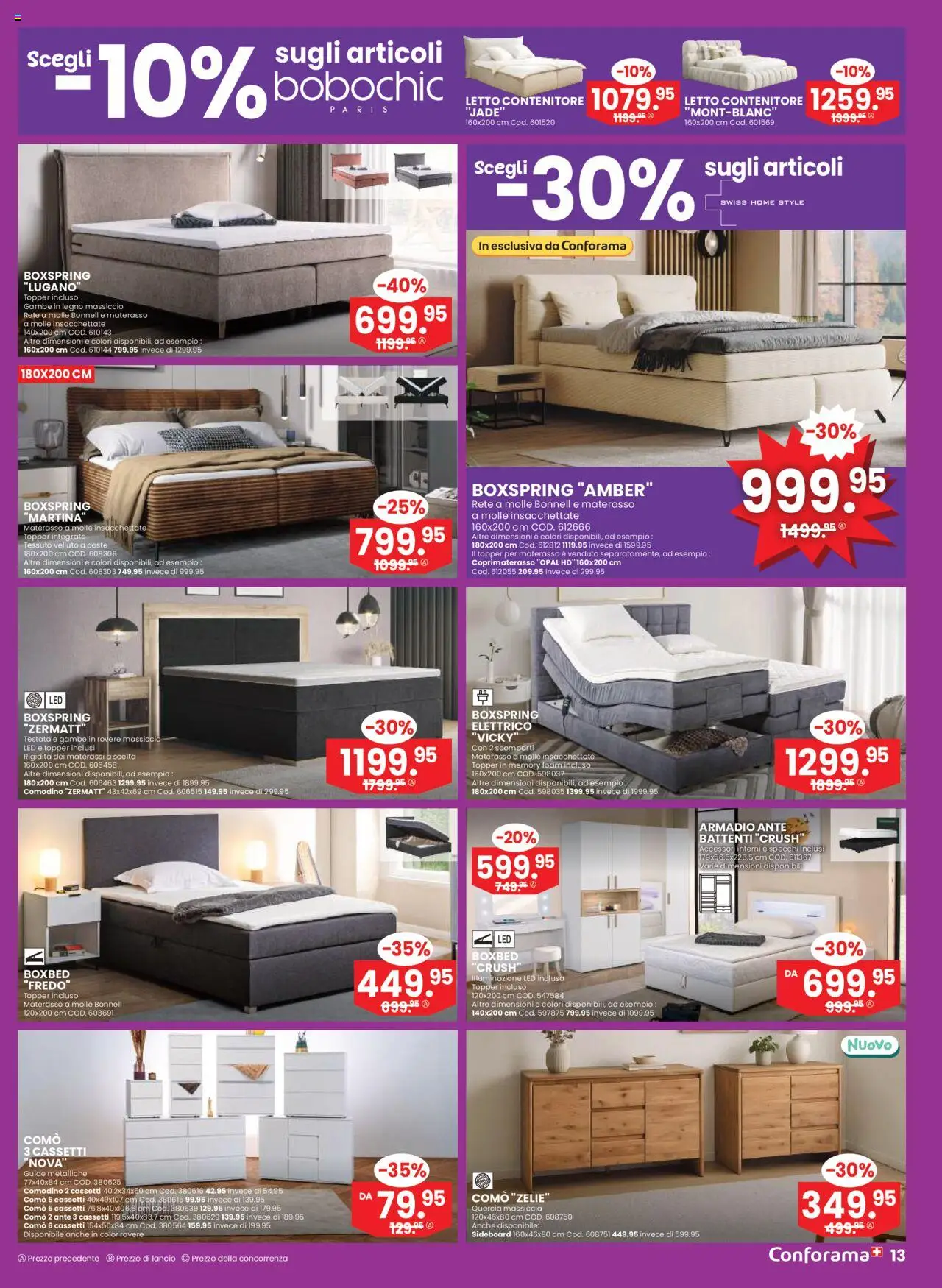 Conforama Aktionen IT – gültig ab 01.10.2025 | Seite: 13 | Produkte: Topper, Sideboard