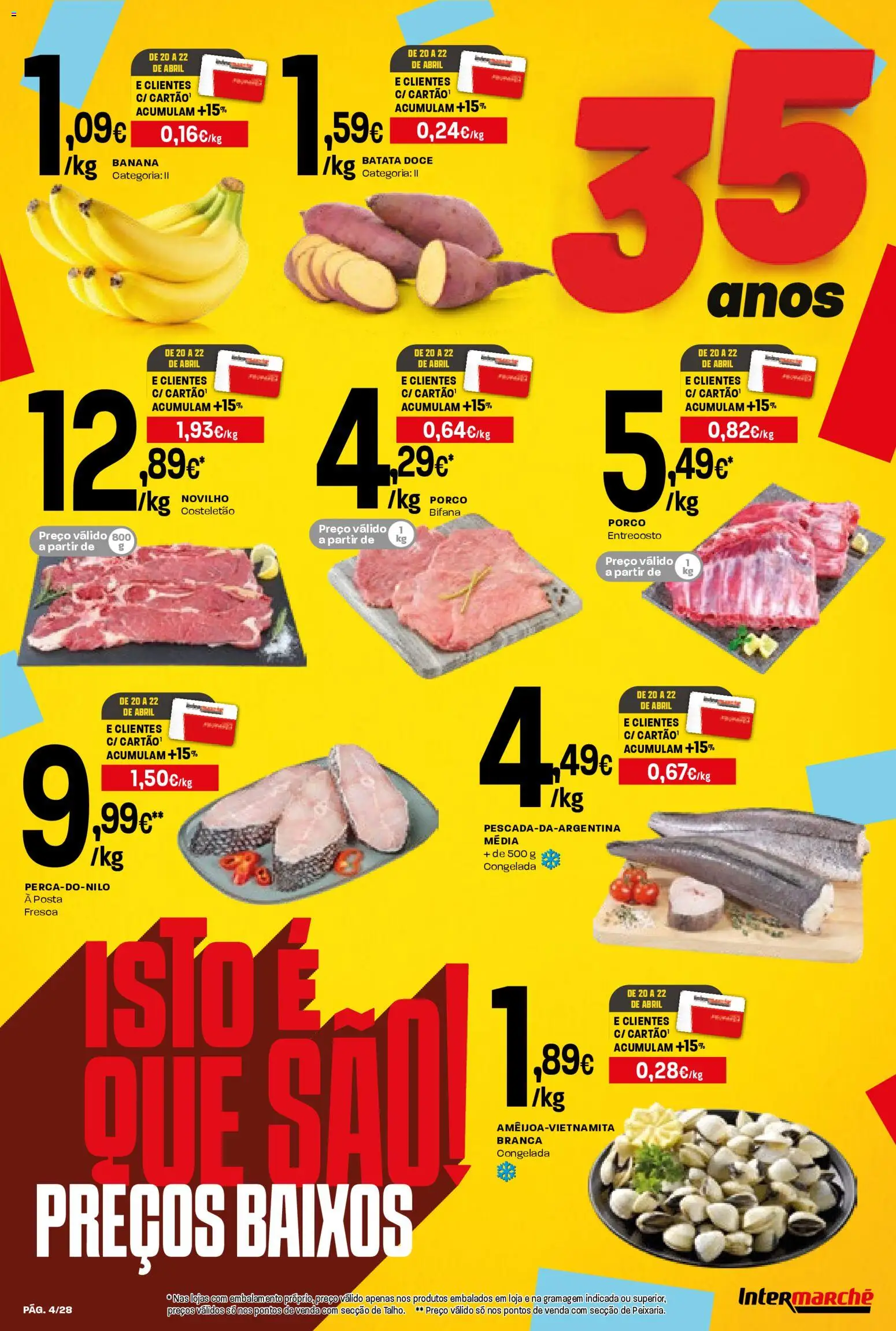 Intermarché Folheto Contact │ válido de 16.04.2026 | Página: 4 | Produtos: Batata, Banana