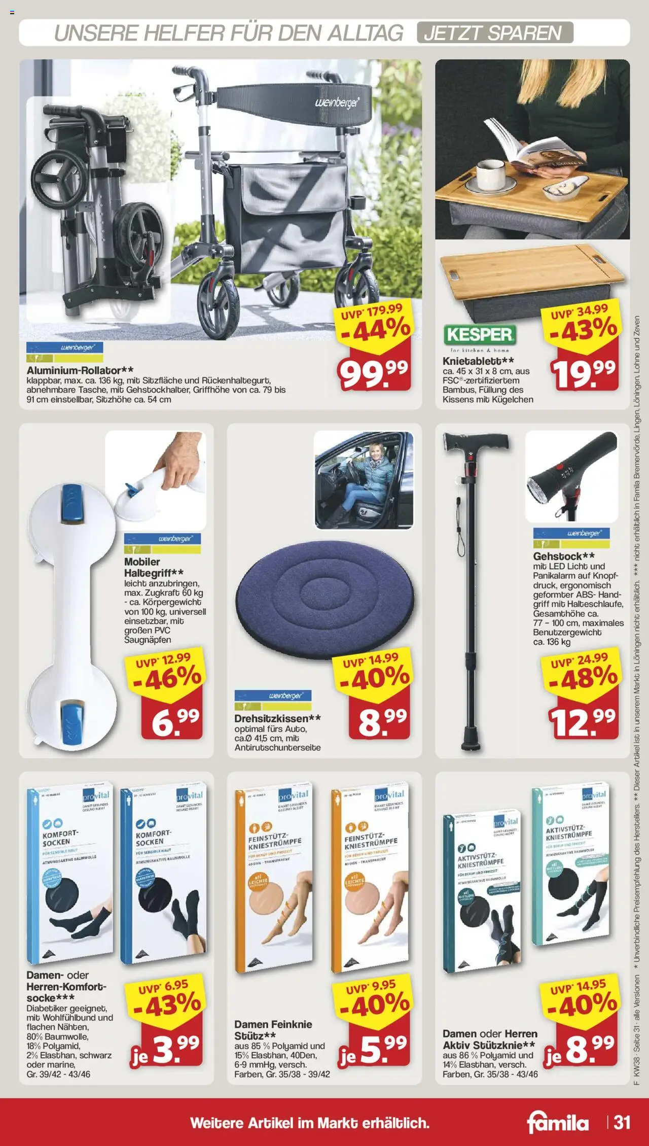Famila Nordwest Prospekt 	 – gültig ab 15.09.2025 | Seite: 35 | Produkte: Kniestrümpfe, Socken