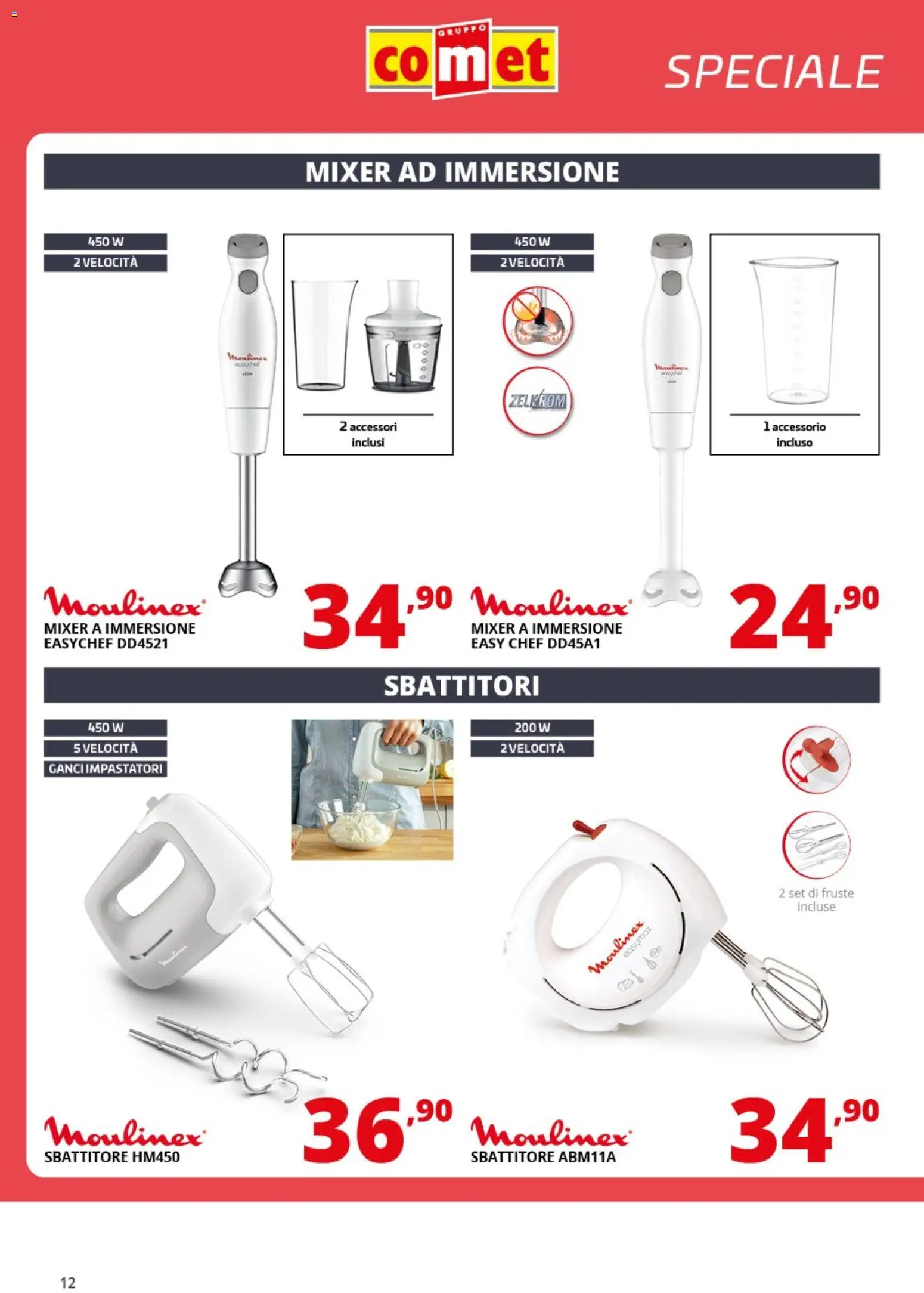 Volantino Comet del 19.02.2026 | Pagina: 12 | Prodotti: Sbattitore, Mixer