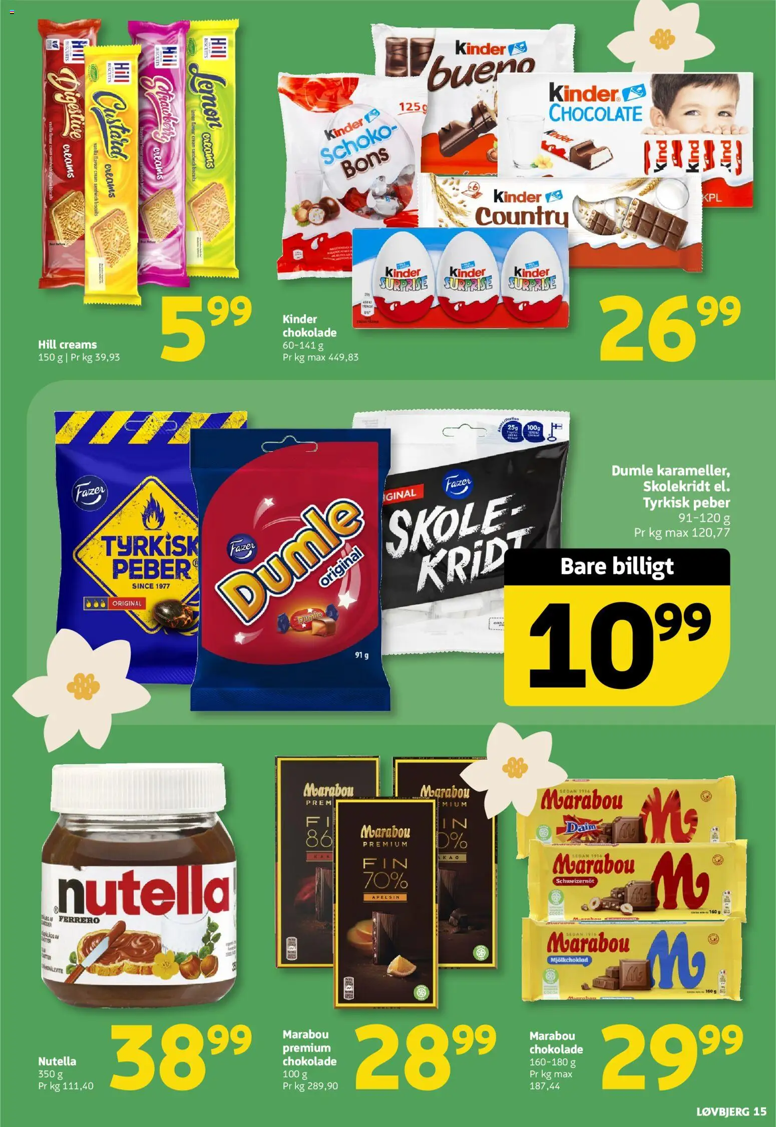 Løvbjerg tilbudsavis – gyldig fra 24.04.2026 | Side: 15 | Produkter: Chokolade, Peber, Nutella