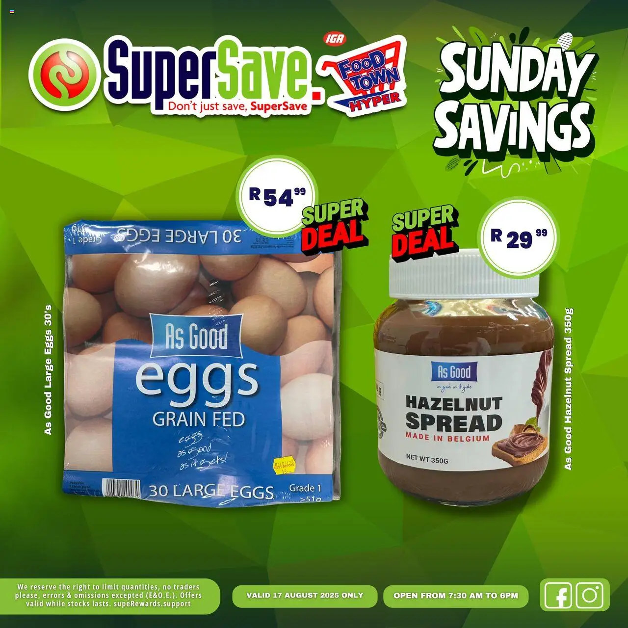 Super Save Sunday Specials │ valid from 17.08.2025 | Page: 26 | Products: Eggs