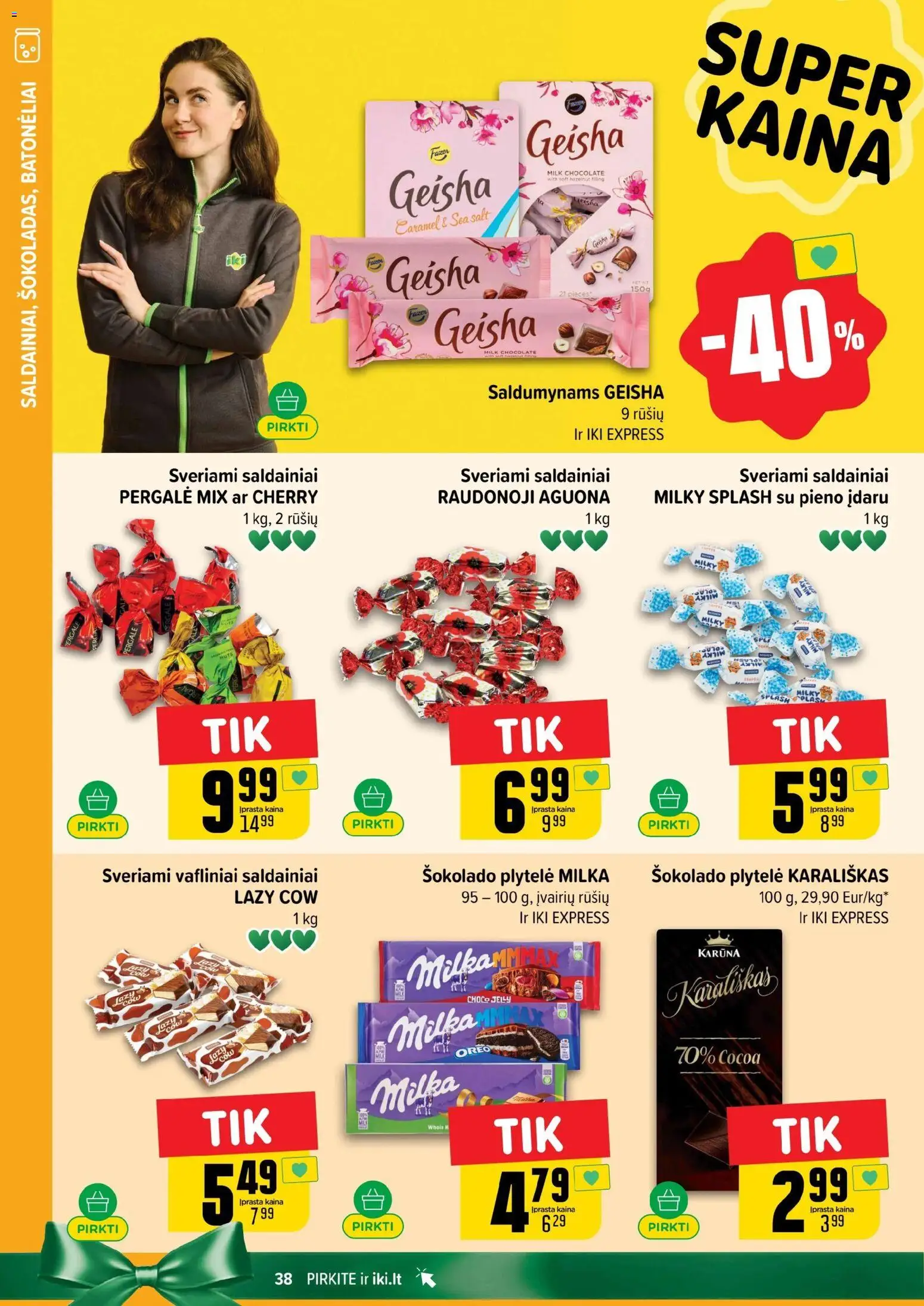 IKI akcijos nuo 03.11.2025 | Puslapis: 38 | Prekių: Saldainiai