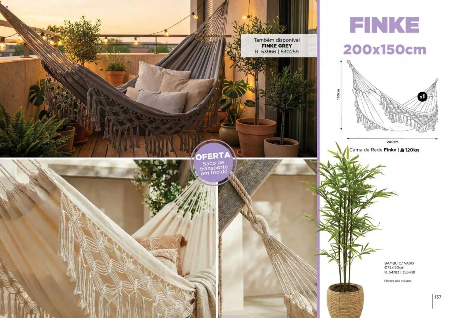 Espaço Casa folheto Ar Livre 2026 │ válido de 07.03.2026 | Página: 137 | Produtos: Cama, Vaso