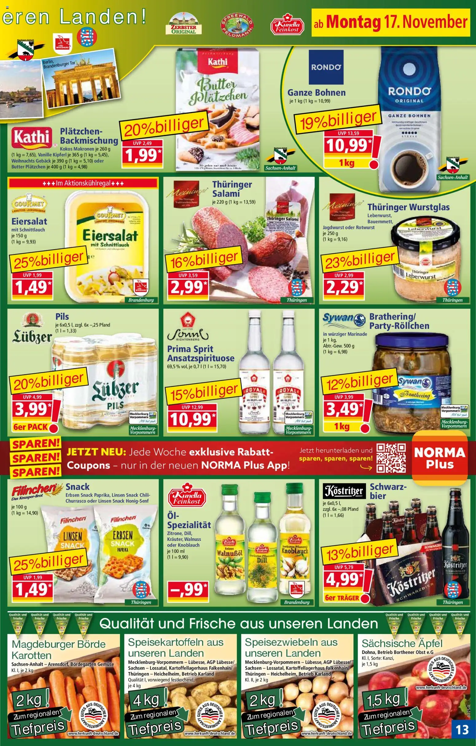 Norma - Black Friday – gültig ab 17.11.2025 | Seite: 13 | Produkte: Kostritzer, Pils, Obst, Chili
