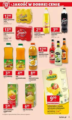 Pogląd oferty "E.Leclerc Gazetka" - ważna od 29.12.2025 | Strona: 17 | Produkty: Sok ananasowy, Sok jabłkowy, Sok, Ananas