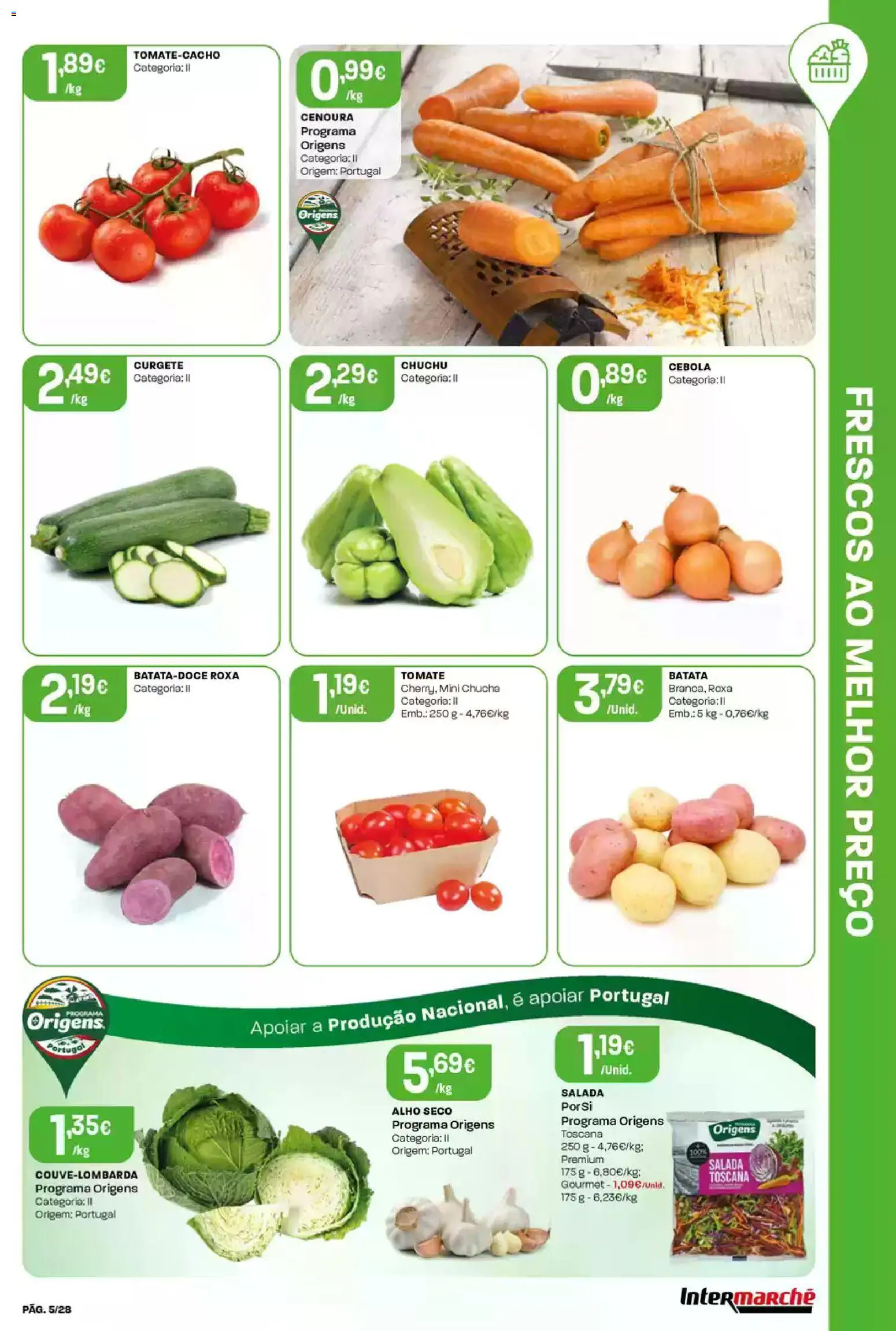 Intermarché Folheto Contact │ válido de 19.02.2026 | Página: 5 | Produtos: Batata, Curgete, Cebola, Tomate
