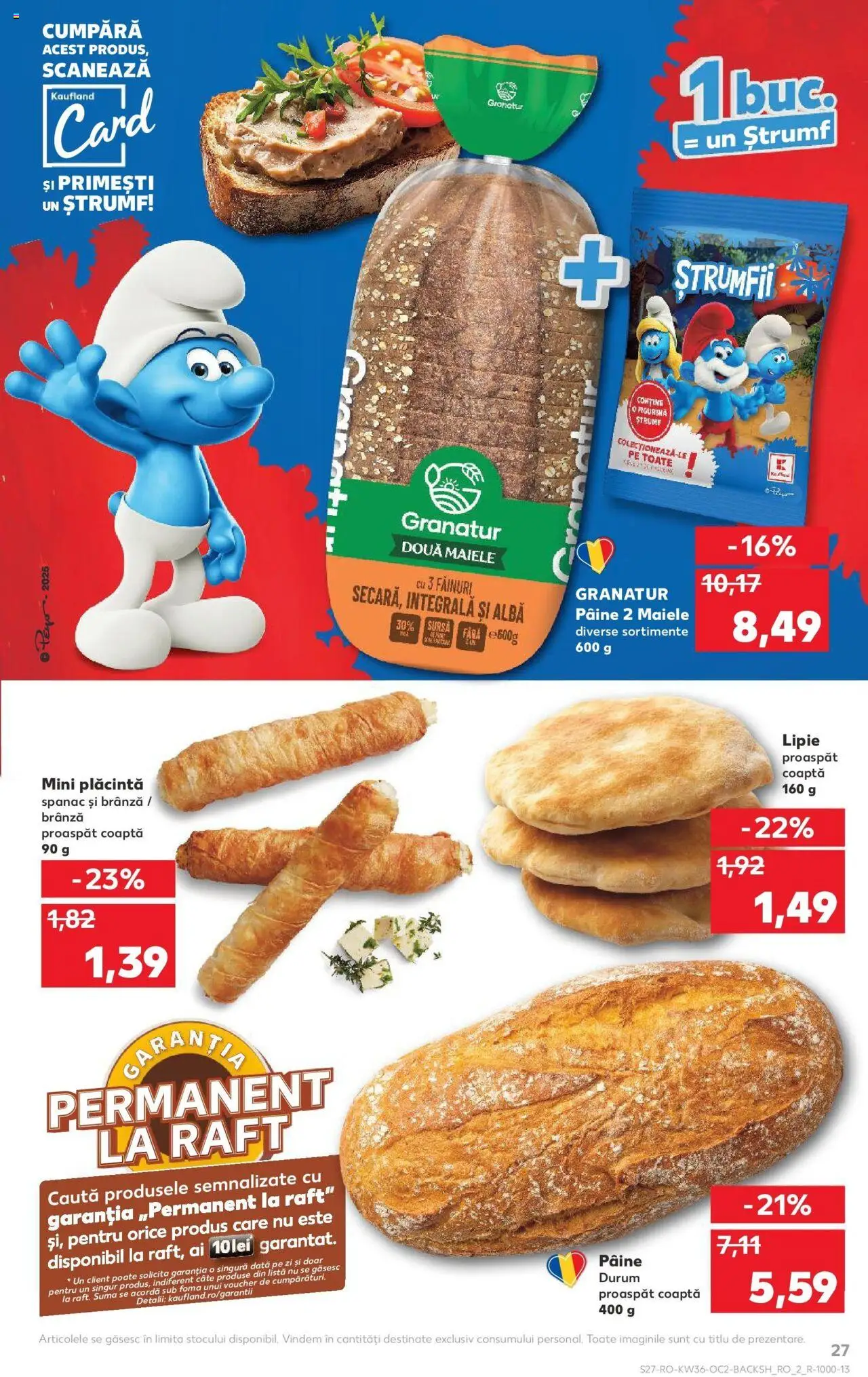 Noul catalog Kaufland – valabil de la 03.09.2025 | Pagină: 27 | Produse: Raft, Plăcintă, Brânză, Pâine