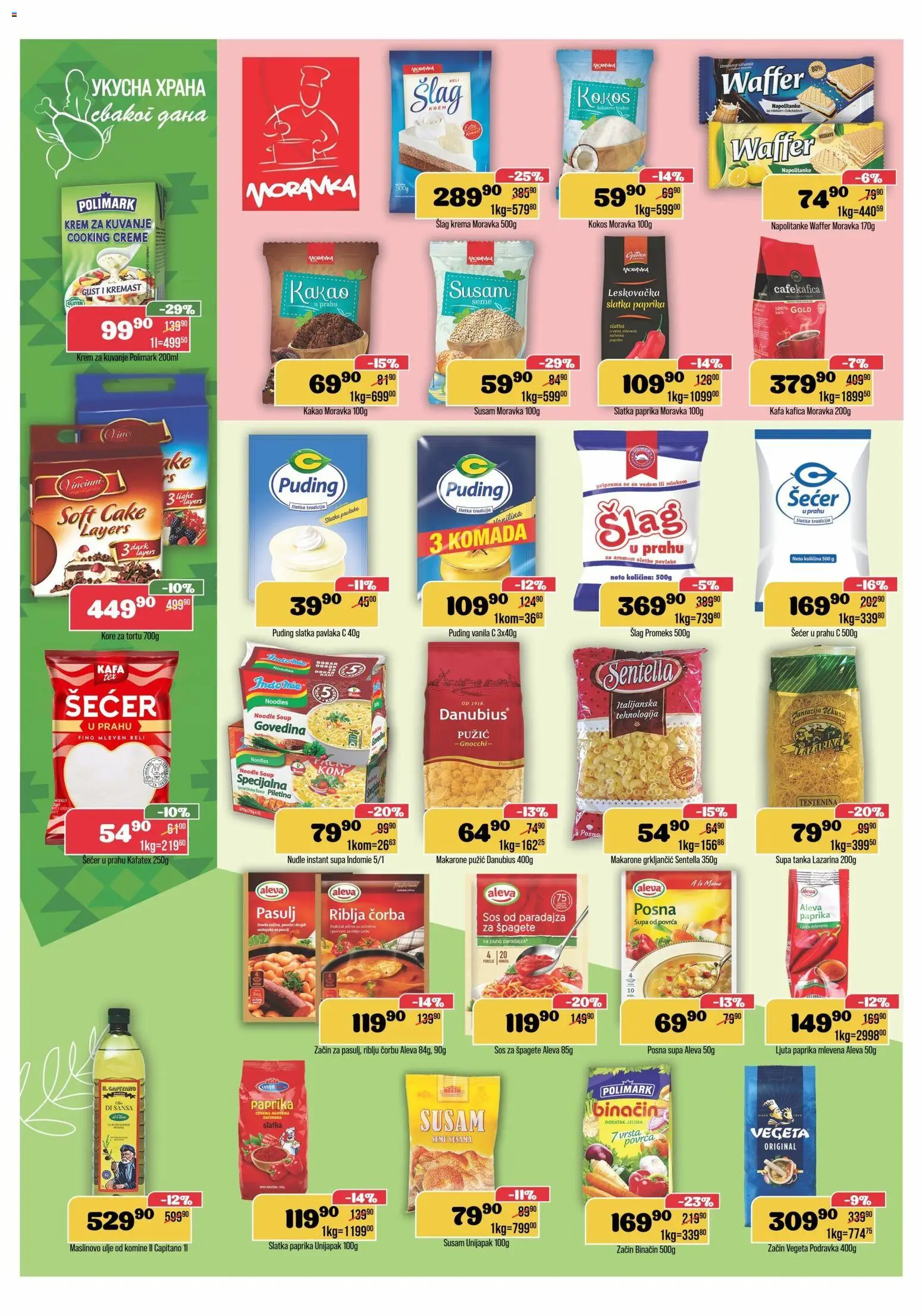 Europrom katalog - važi od 08.04.2026 | Strana: 6 | Proizvode: Pasulj, Slatka pavlaka, Napolitanke, Pavlaka