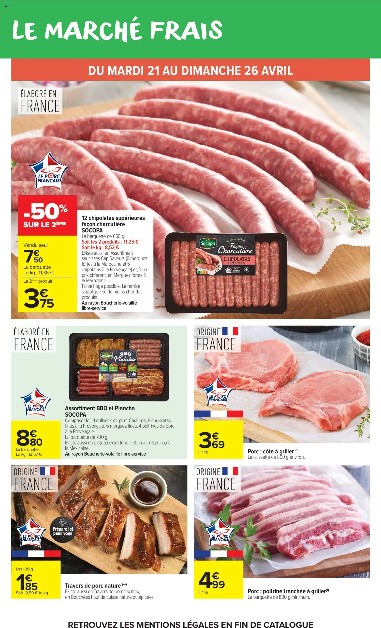 {H1} | Page: 10 | Produits: Plancha, Plateau, Merguez, Jambon