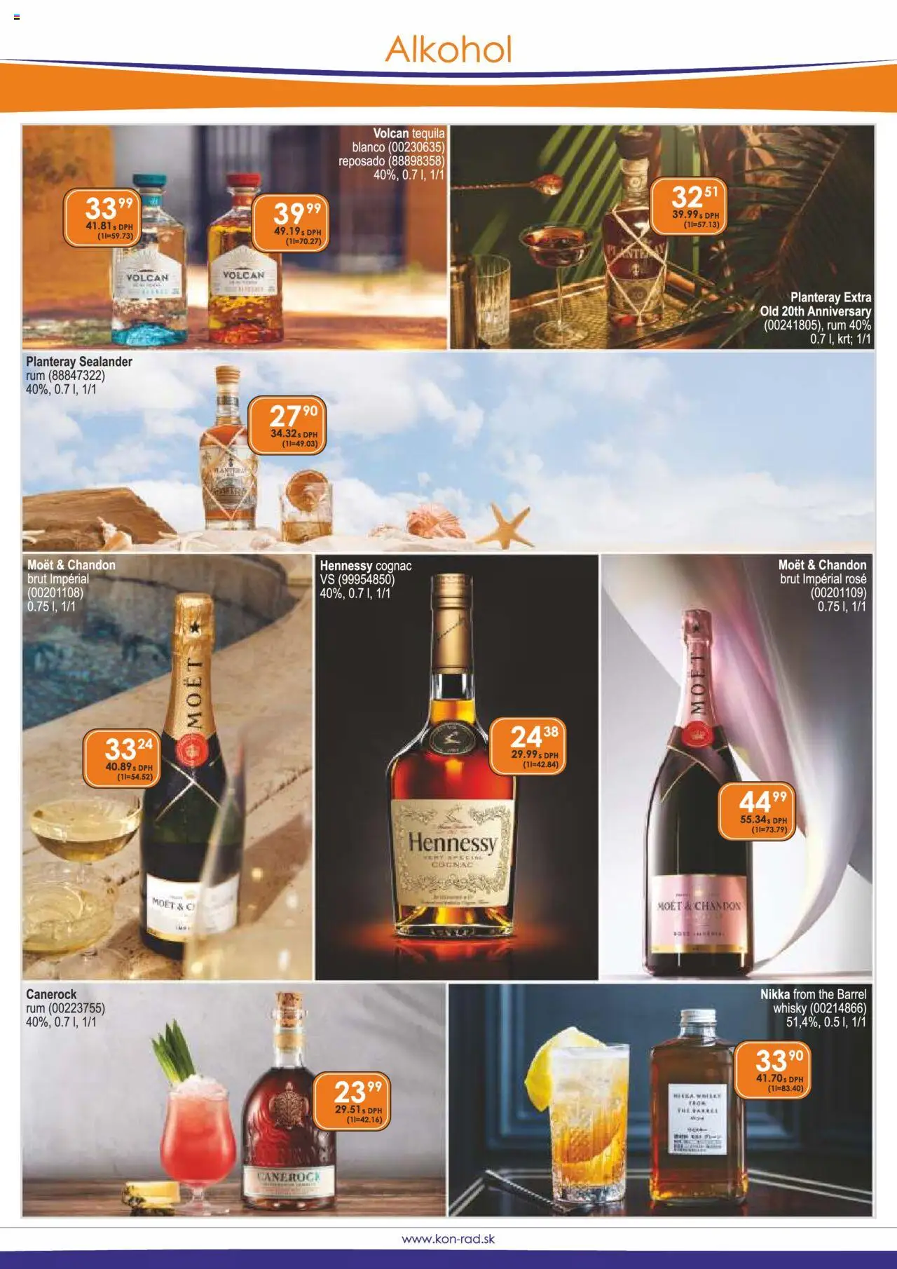 KON - RAD leták │ platný od 01.08.2025 | Strana: 8 | Produkty: Whisky, Alkohol, Tequila, Hennessy