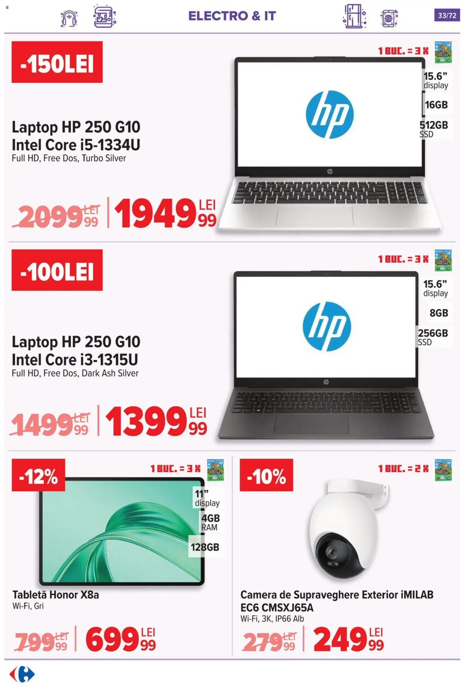 Noul catalog Carrefour – valabil de la 29.10.2025 | Pagină: 30 | Produse: Laptop, Tabletă, Cameră