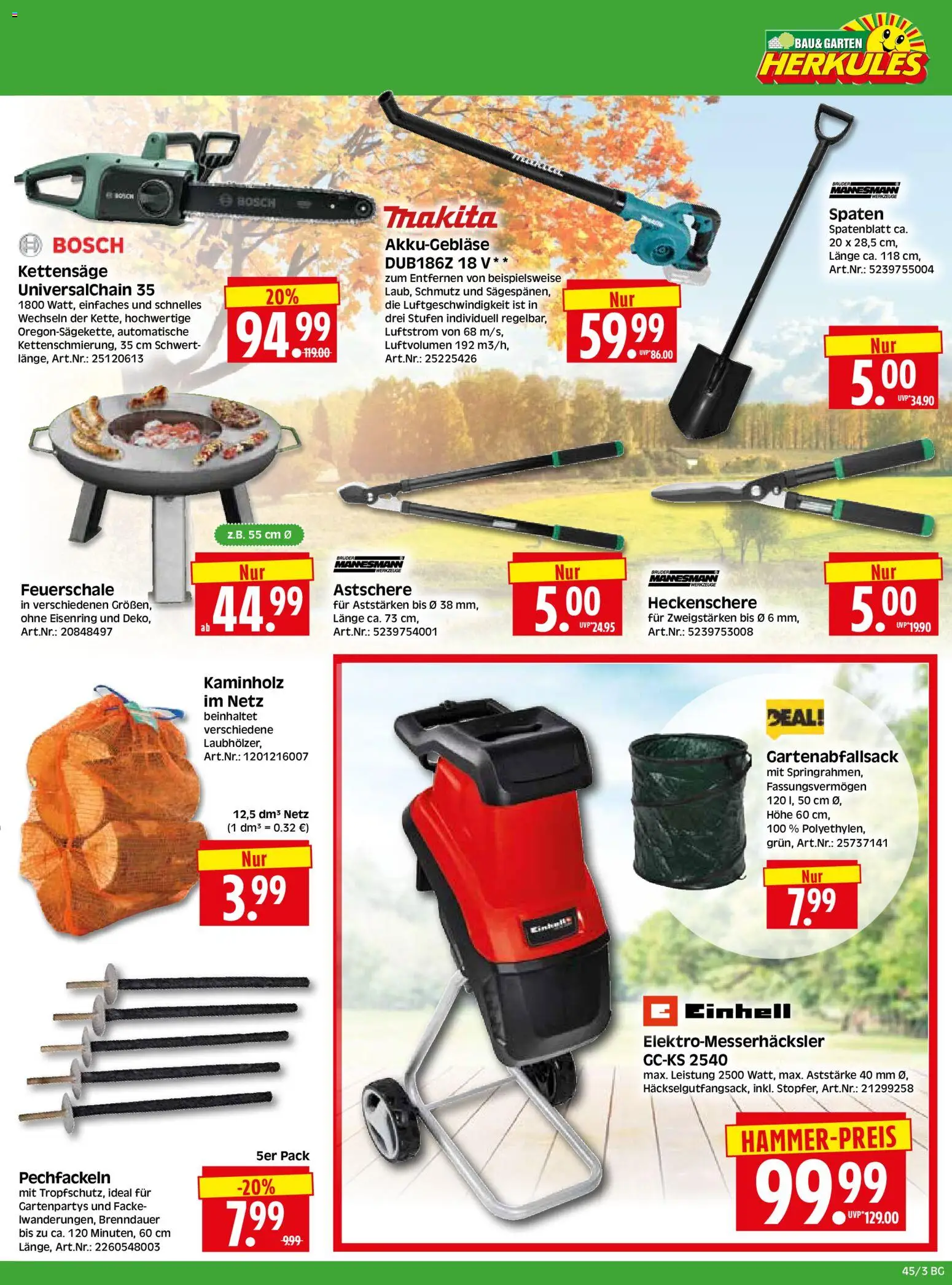 HERKULES Bau & Garten – gültig ab 03.11.2025 | Seite: 3 | Produkte: Bosch
