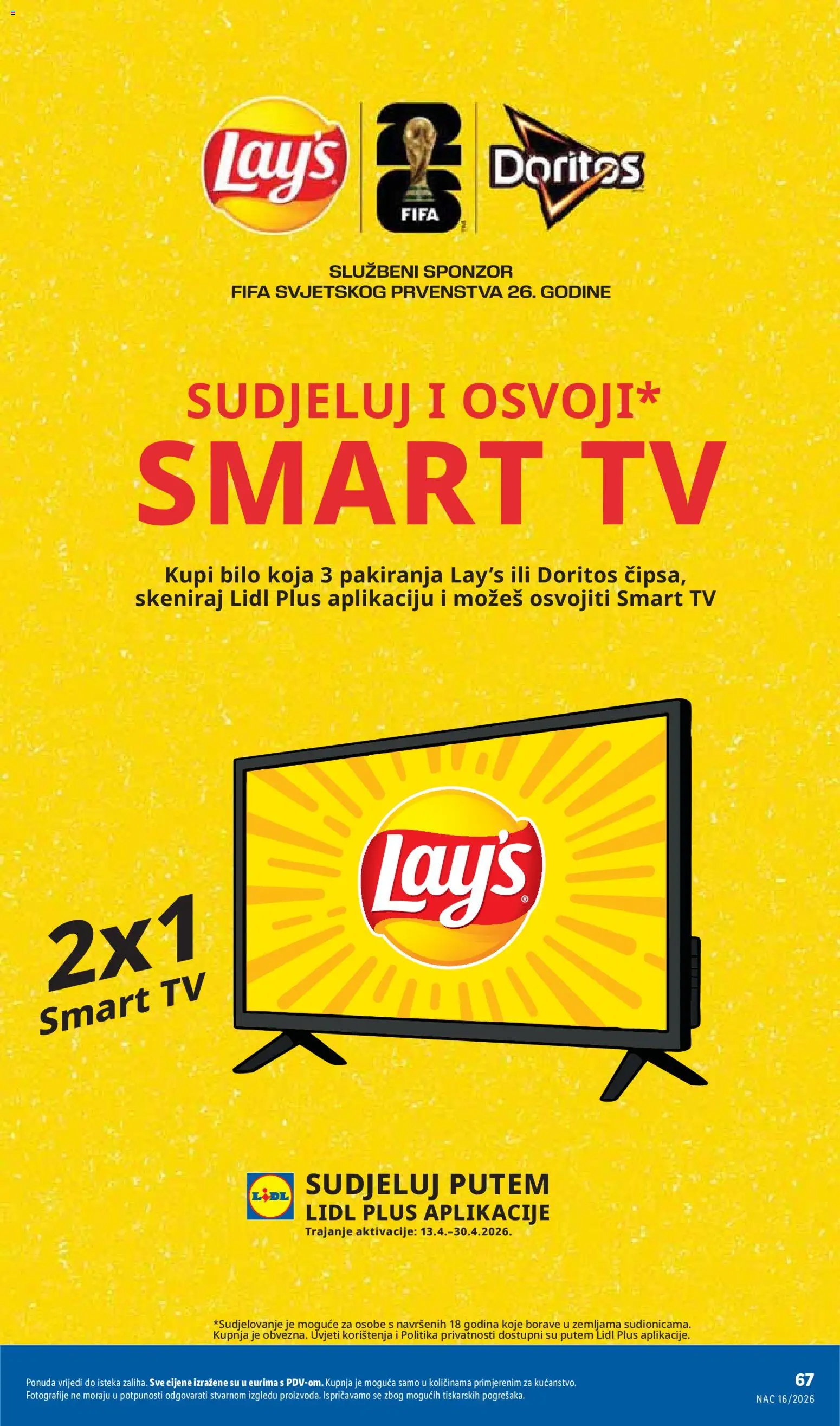 Lidl katalog | vrijedi od 13.04.2026 | Stranica: 67 | Proizvodi: Smart TV, Tv