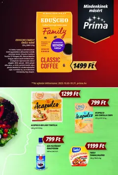 CBA Príma Akciós újság - amely érvényes a következő dátumtól: 16.10.2025 | Oldal: 5 | Termékek: Chips, Tortilla, Édesítőszer, Kávé