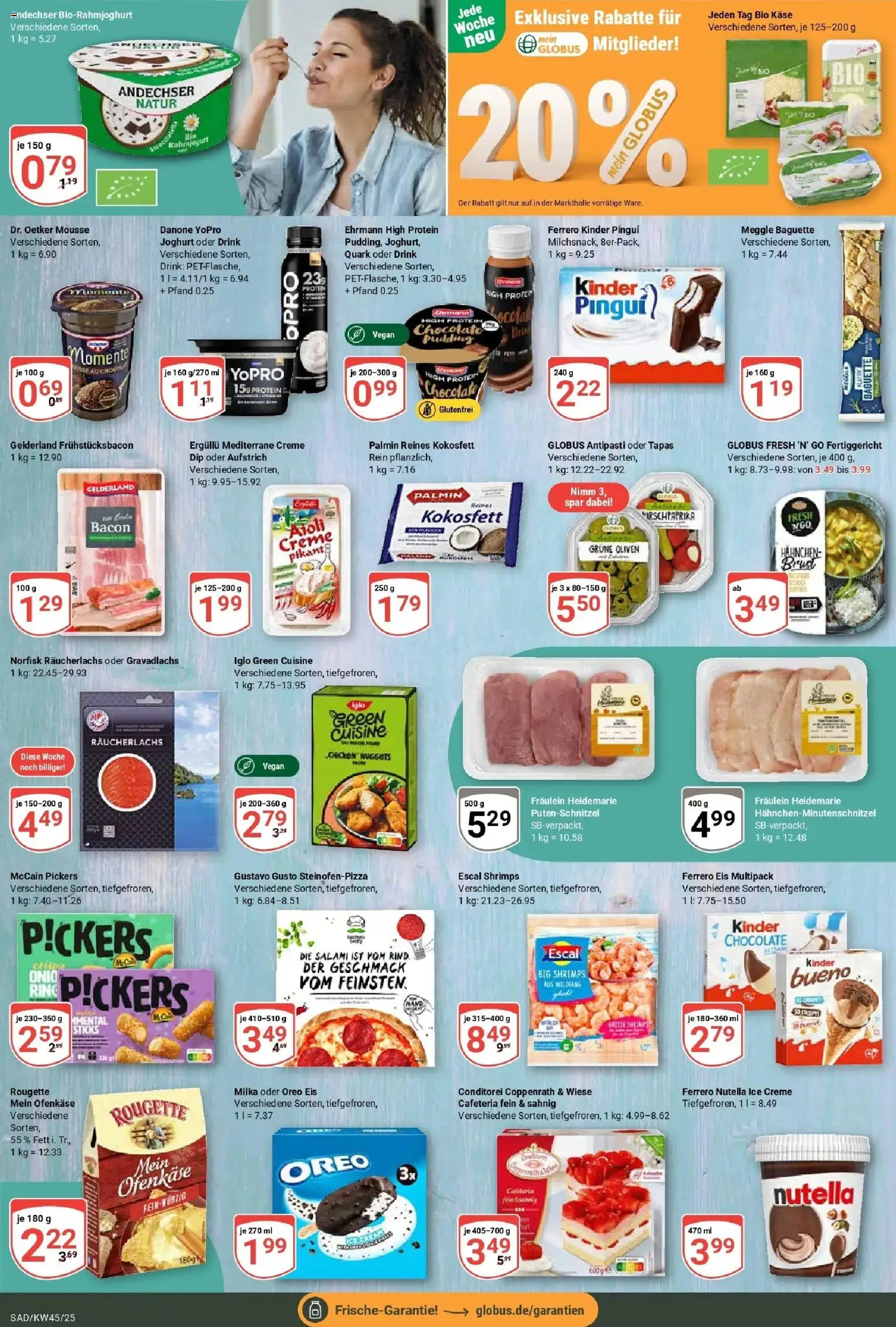 Globus prospekt Schwandorf	 – gültig ab 02.11.2025 | Seite: 10 | Produkte: Baguette, Milka, Nutella, Räucherlachs