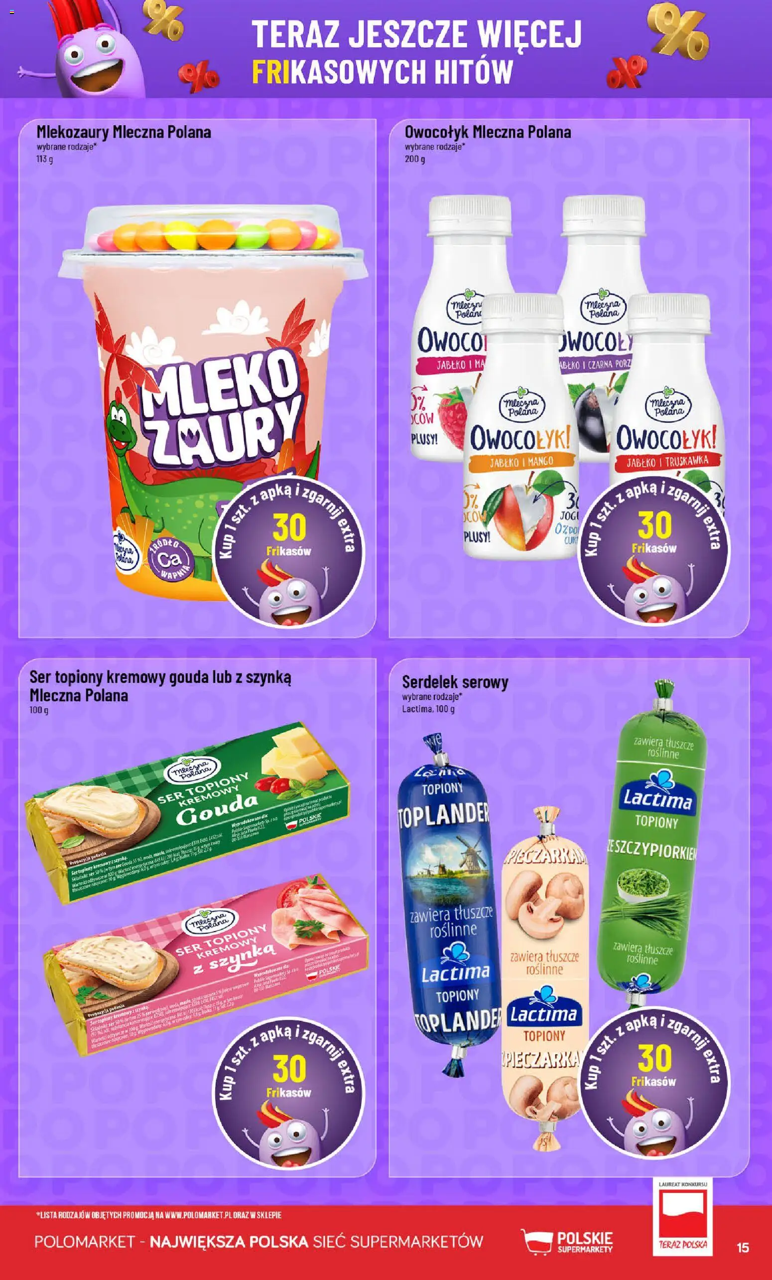 POLOmarket gazetka - Frikasowe Hity od 04.03.2026 | Strona: 15 | Produkty: Ser topiony, Szynka, Ser, Ser gouda
