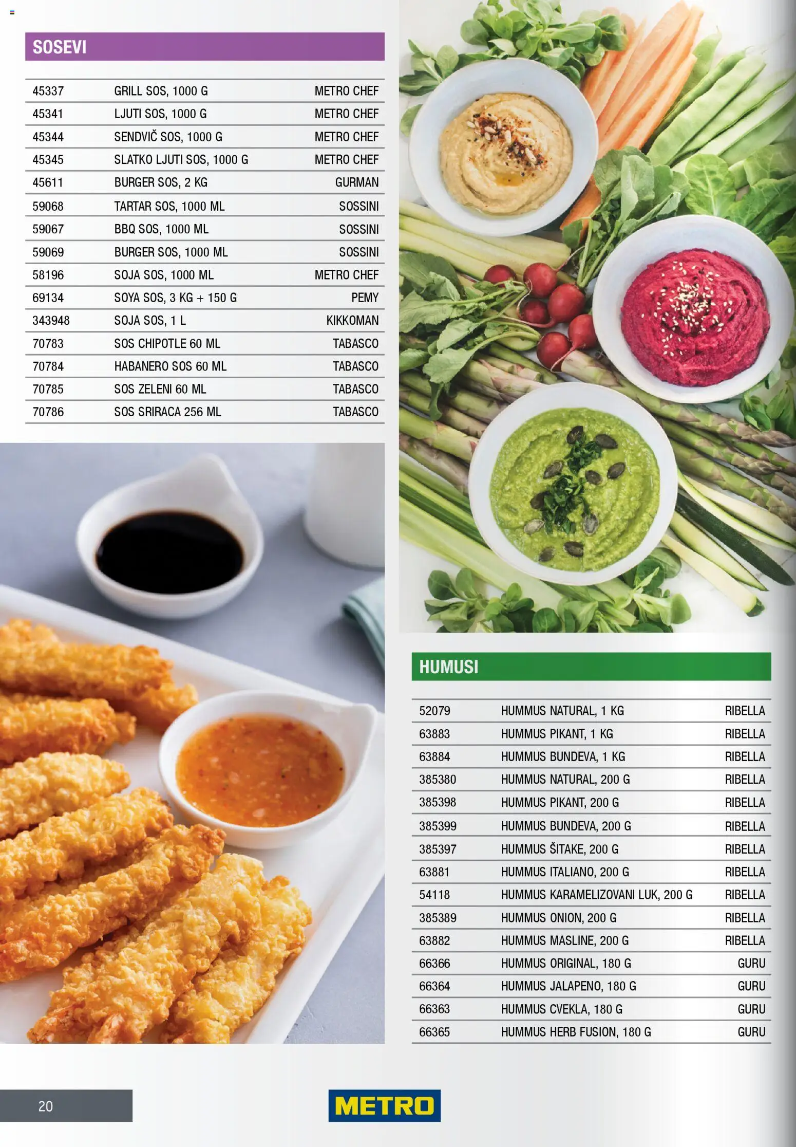 Metro katalog - važi od 28.11.2025 | Strana: 20 | Proizvode: Burger, Hummus, Sos