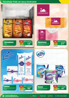 Tamda Foods leták od 17.09.2025 | Strana: 18 | Produkty: Polštářky, Tyčinky, Zewa, Utěrka