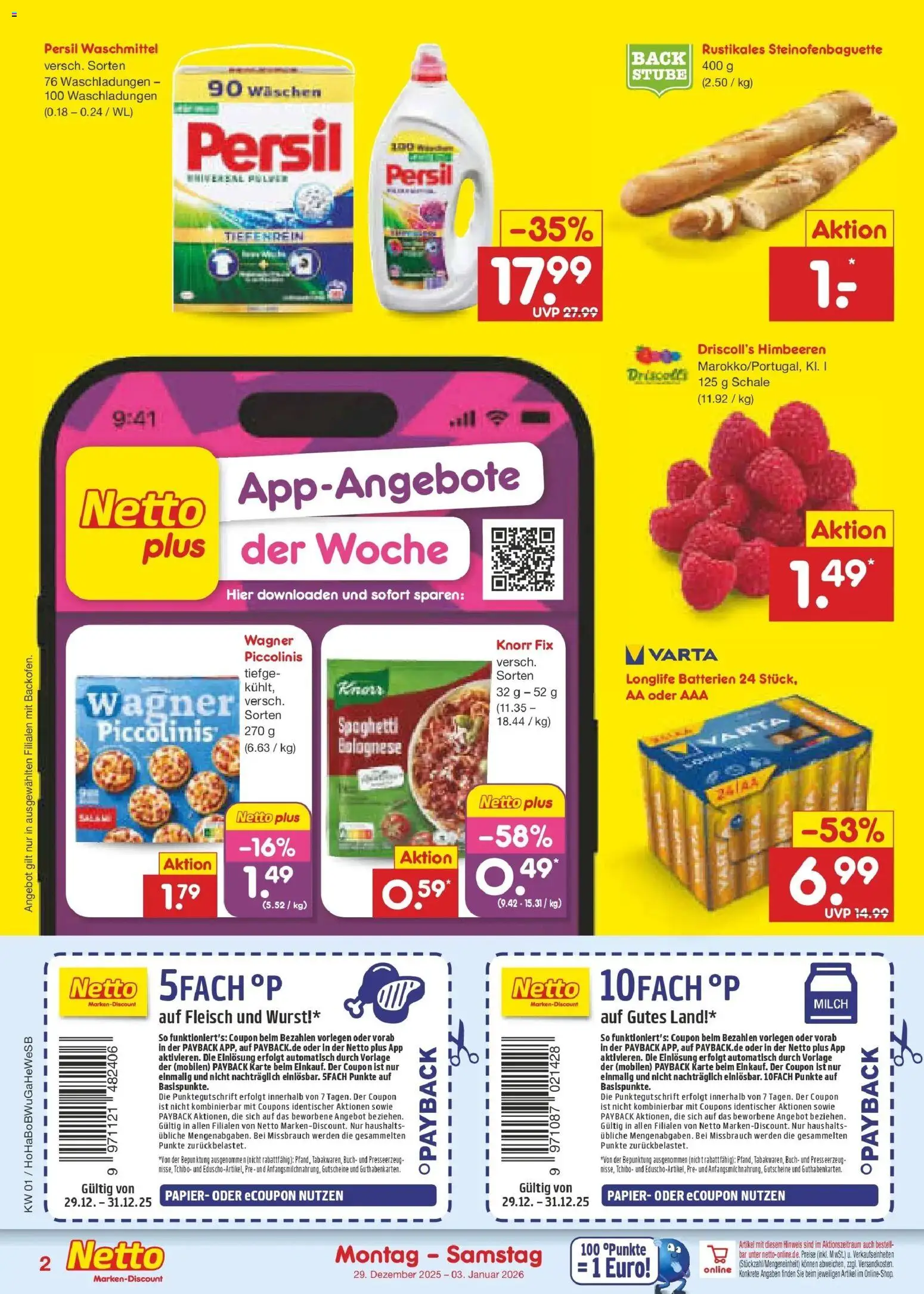 Netto Marken-Discount prospekt Stadtlohn	 – gültig ab 28.12.2025 | Seite: 2 | Produkte: Knorr fix, Knorr, Piccolinis, Persil
