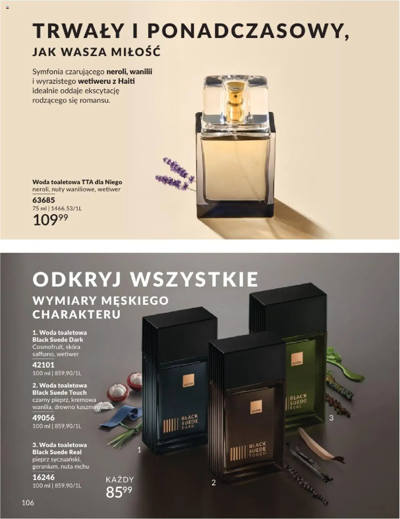 Avon Katalog 07 2025 od 01.07.2025 | Strona: 106 | Produkty: Woda toaletowa, Woda, Pieprz