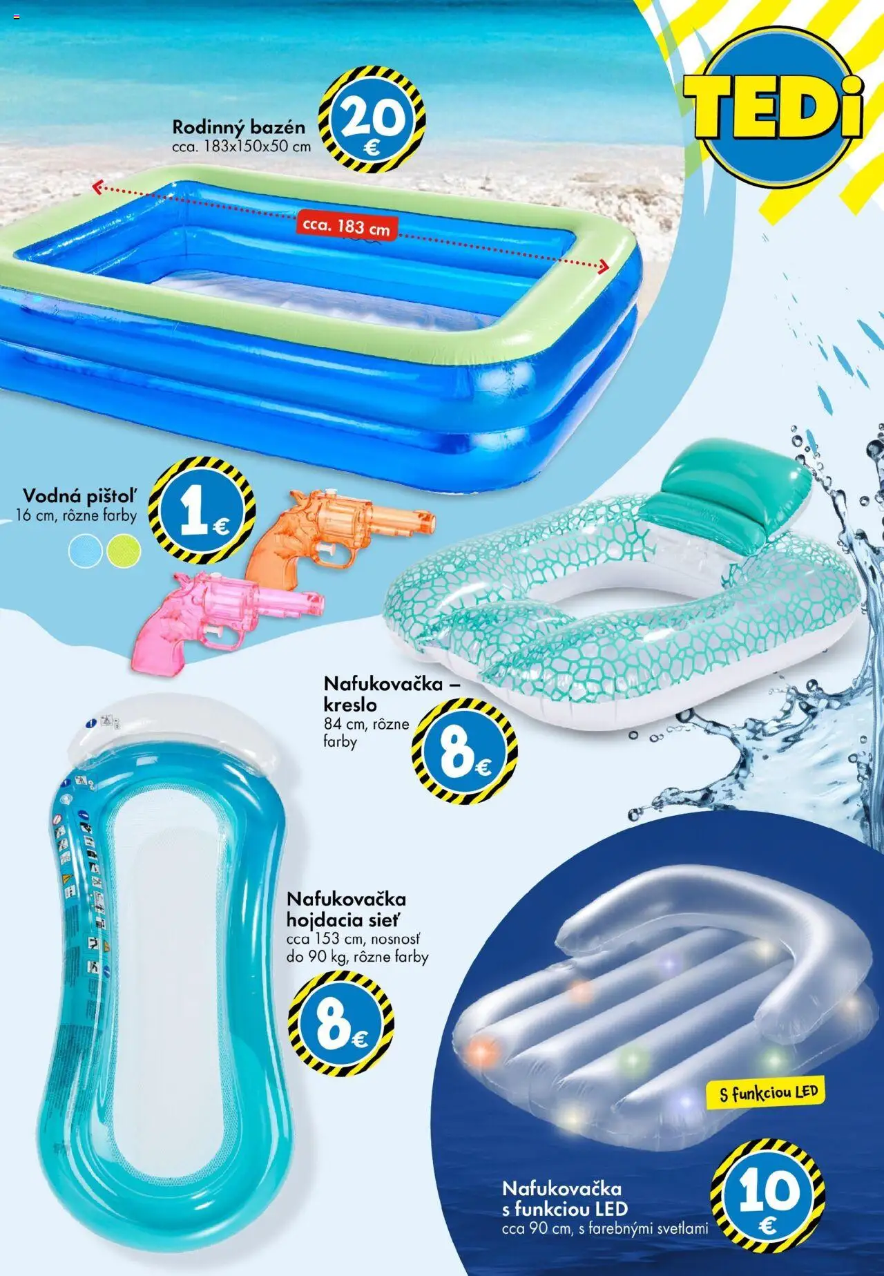 TEDi leták │ platný od 13.06.2025 | Strana: 12 | Produkty: Hojdacia sieť, Bazén, Nafukovačka