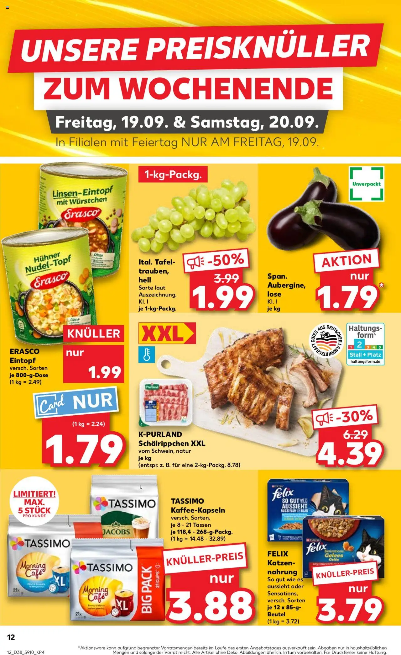 Kaufland prospekt Jena	 – gültig ab 18.09.2025 | Seite: 12 | Produkte: Erasco, Tassimo