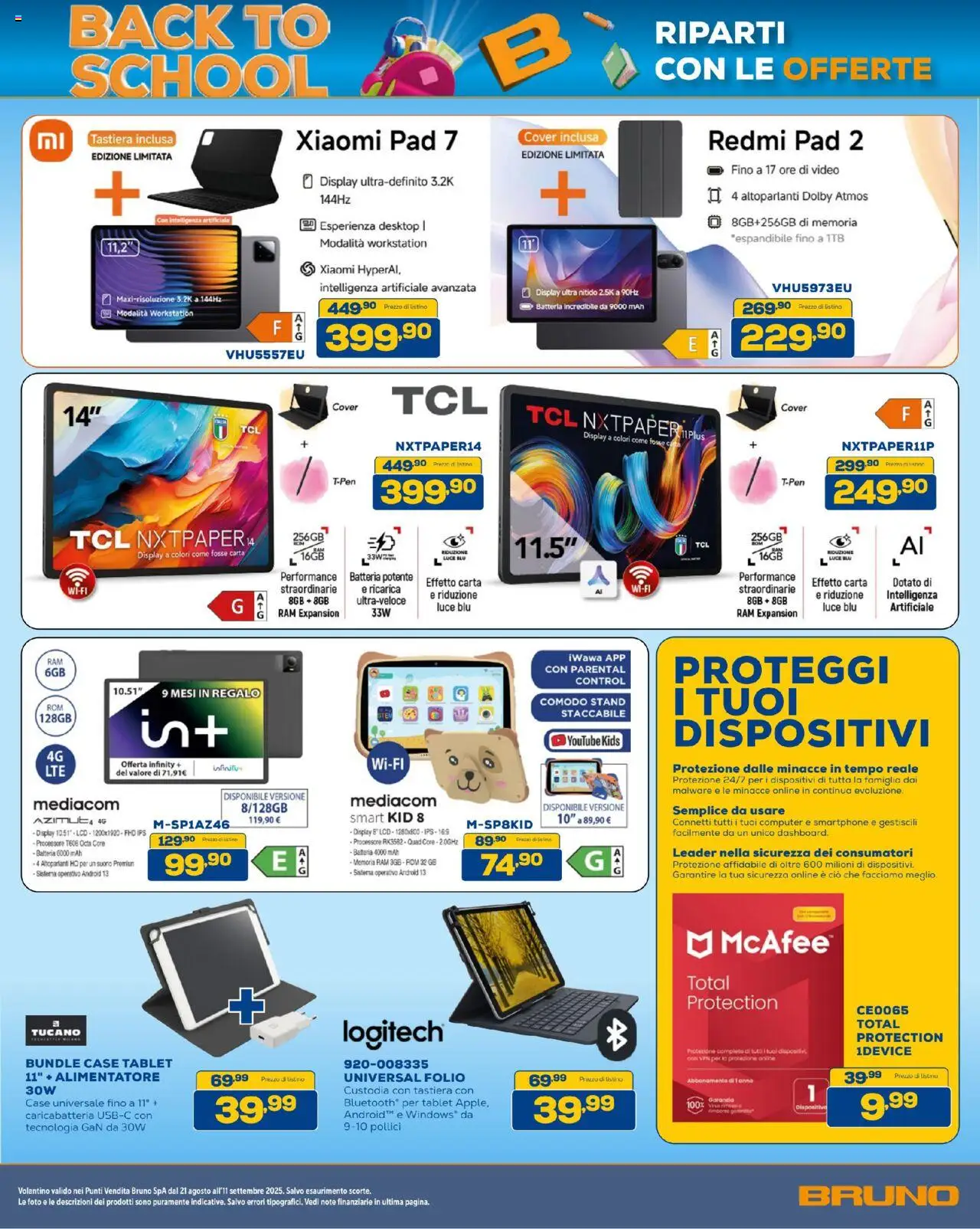 Volantino BRUNO del 21.08.2025 | Pagina: 11 | Prodotti: Smartphone, Computer, Tastiera, Batteria