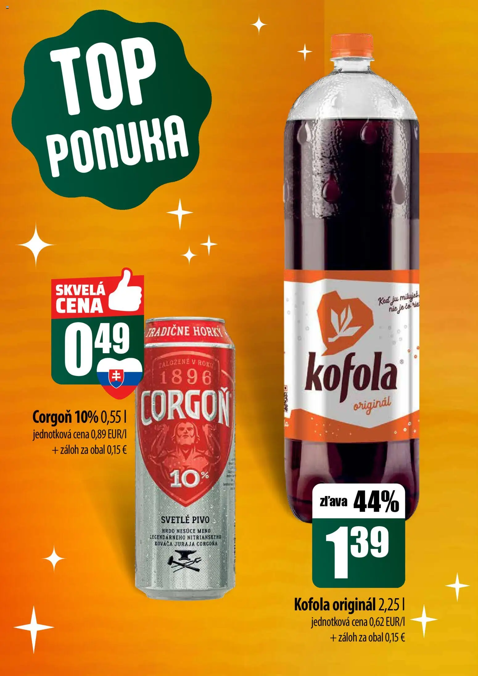 Nové COOP Jednota akcie – leták je platný od 22.12.2025 | Strana: 6 | Produkty: Pivo, Kofola, Corgoň