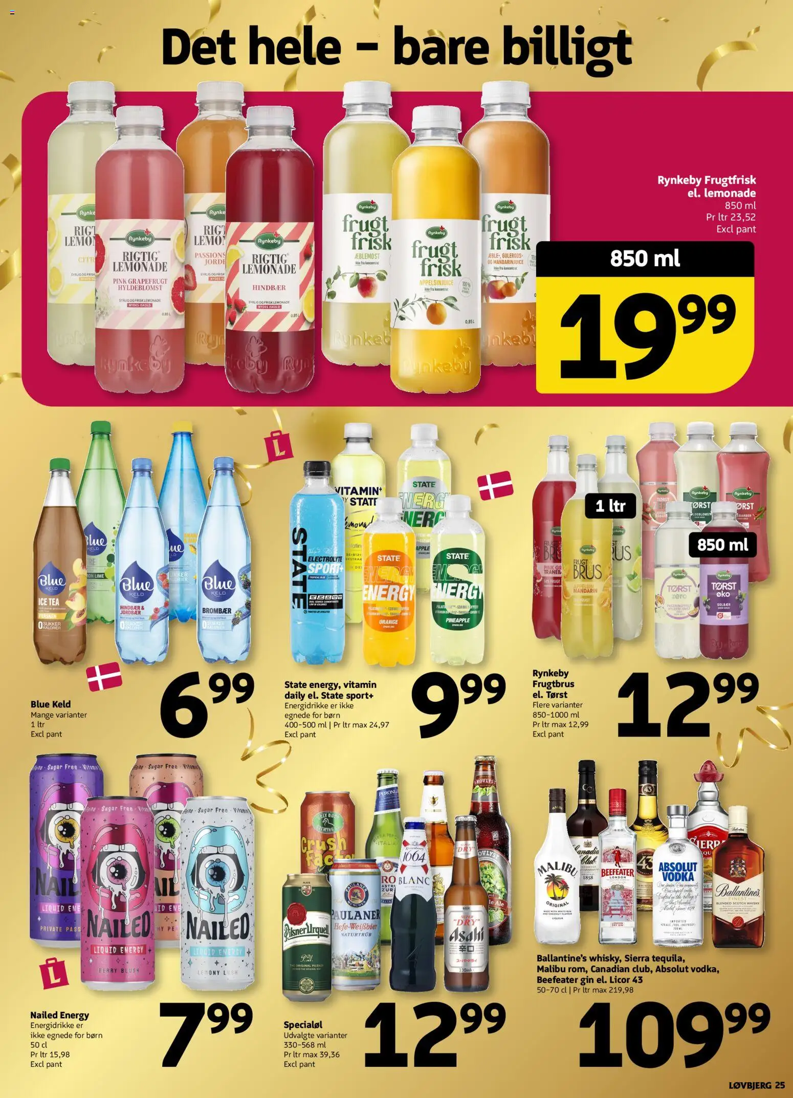 Løvbjerg tilbudsavis – gyldig fra 10.04.2026 | Side: 25 | Produkter: Blush, Gin, Appelsinjuice, Energidrikke