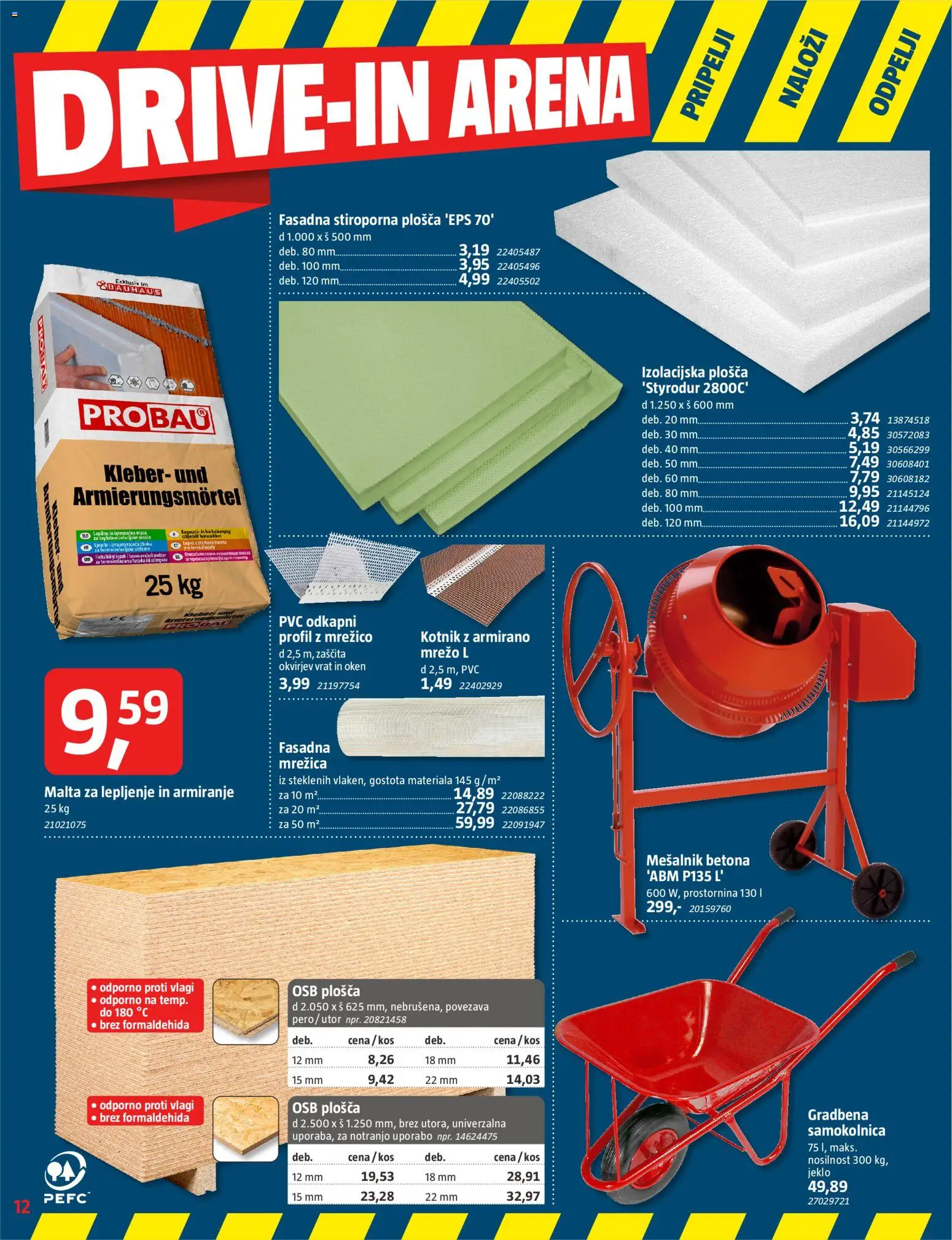 Novi Bauhaus katalog ponudbe – veljaven od 15.04.2026 | Stran: 12 | Izdelki: Mesalnik, Kos, Mrežica, Samokolnica