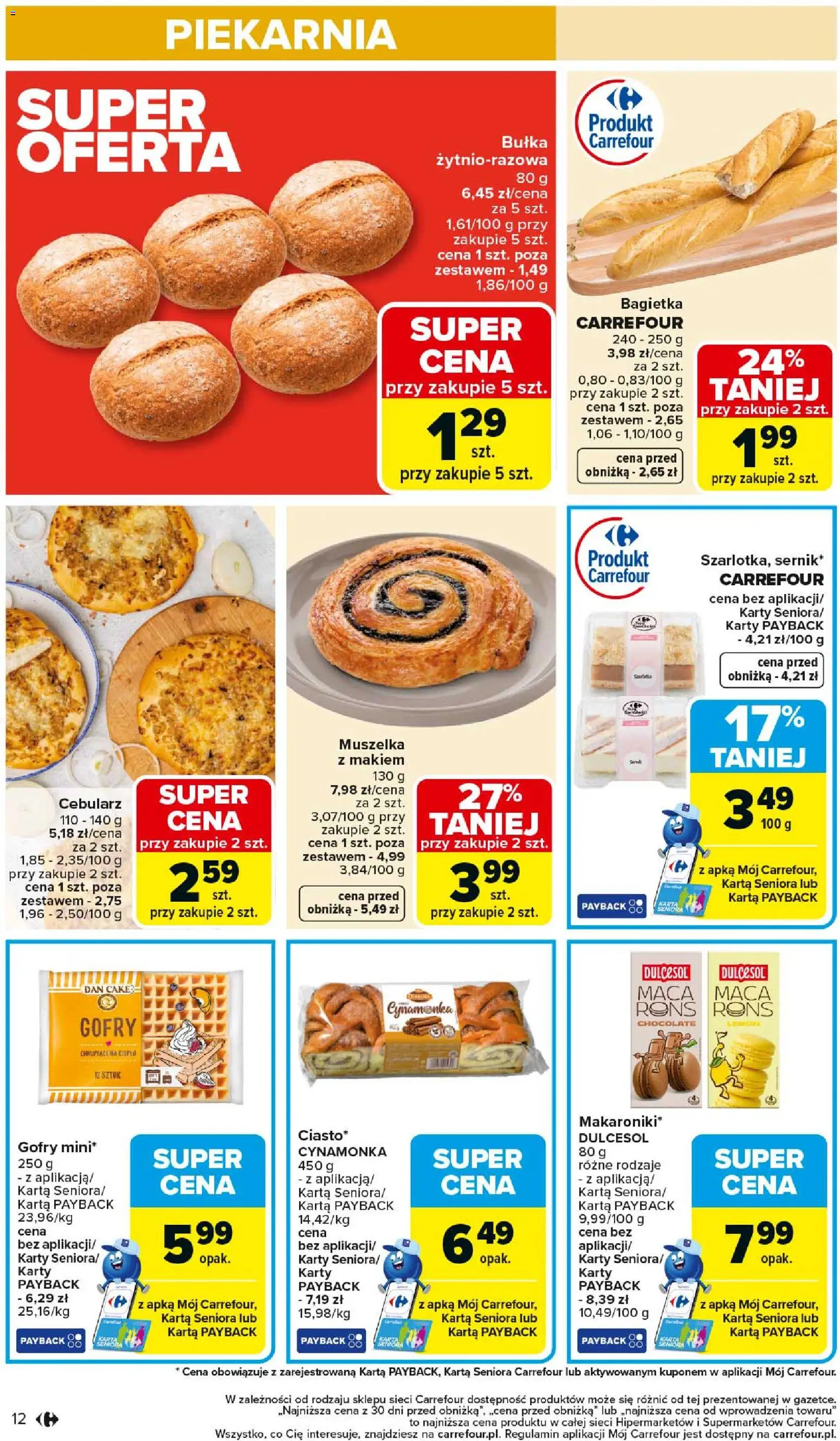 Carrefour gazetka od 02.03.2026 | Strona: 14 | Produkty: Karta, Piekarnia, Bułka, Bagietka