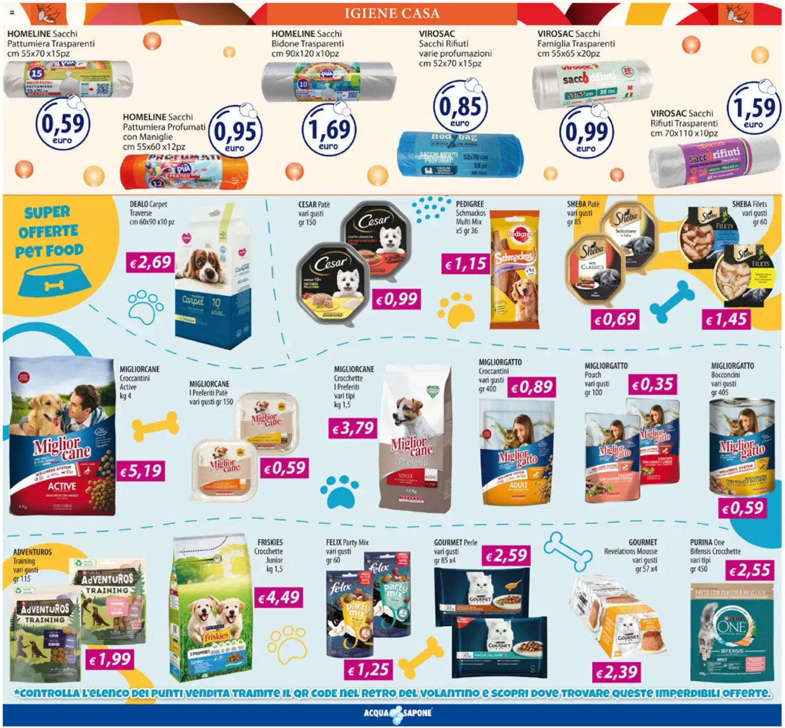Volantino Acqua e Sapone del 03.11.2025 | Pagina: 17 | Prodotti: Paté, Sapone, Sacco rifiuti, Acqua