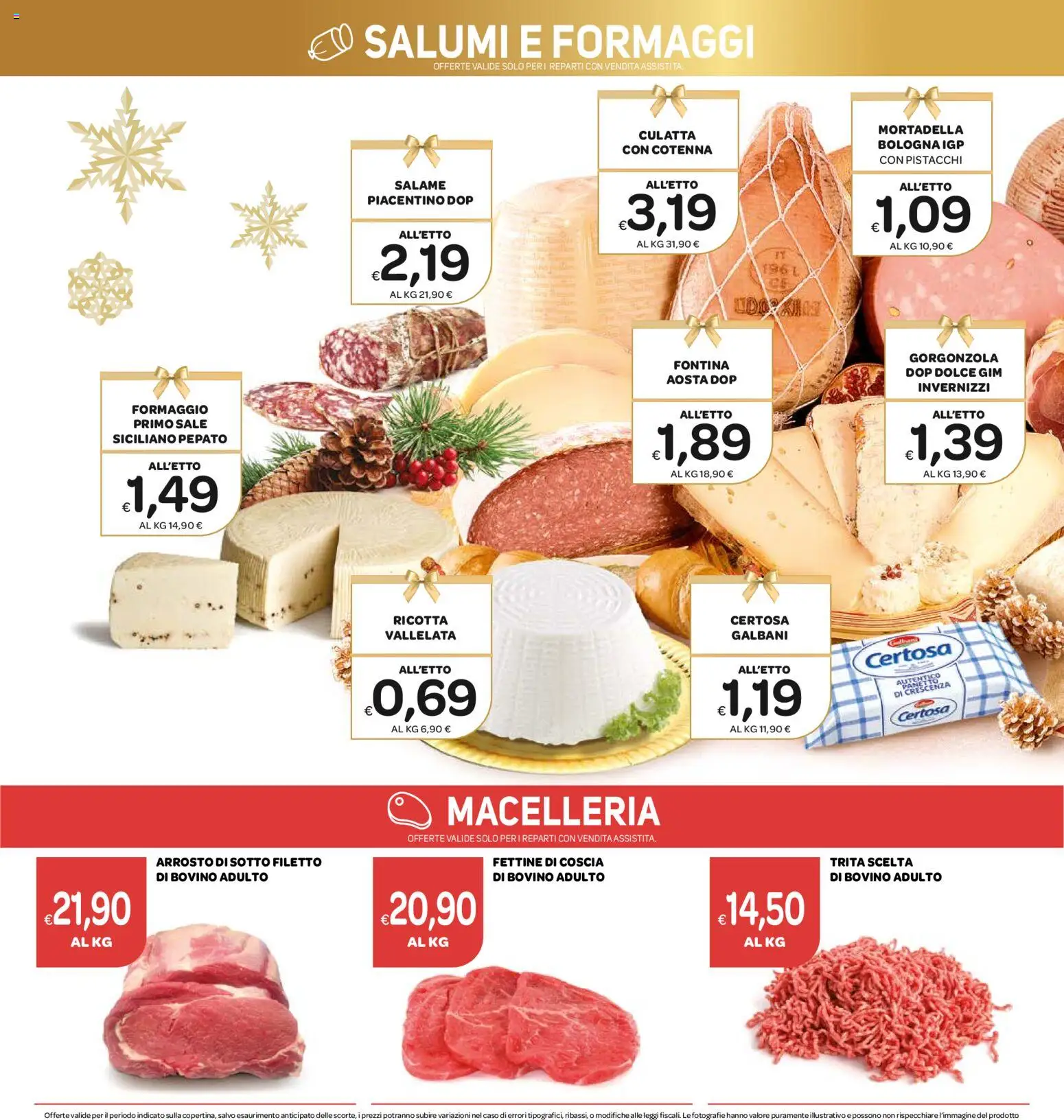 Volantino Ekom del 16.12.2025 | Pagina: 6 | Prodotti: Bovino, Arrosto, Pistacchi, Crescenza