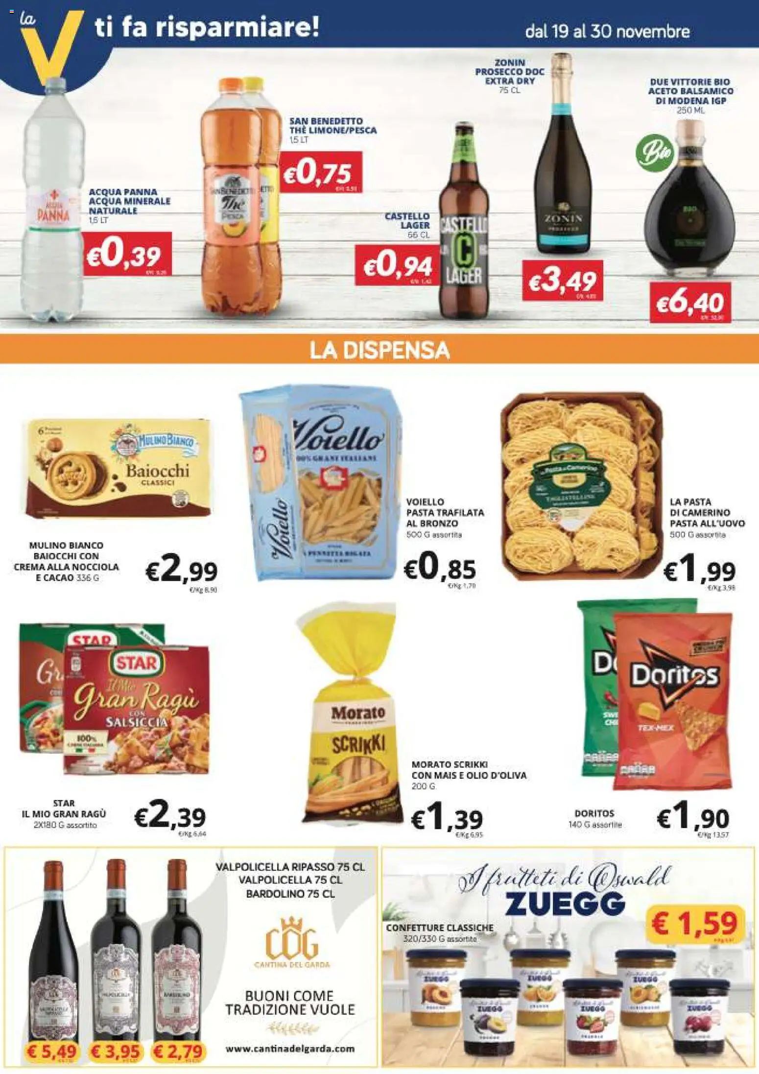 Volantino Visotto del 19.11.2025 | Pagina: 6 | Prodotti: Olio, Salsiccia, Pasta, The