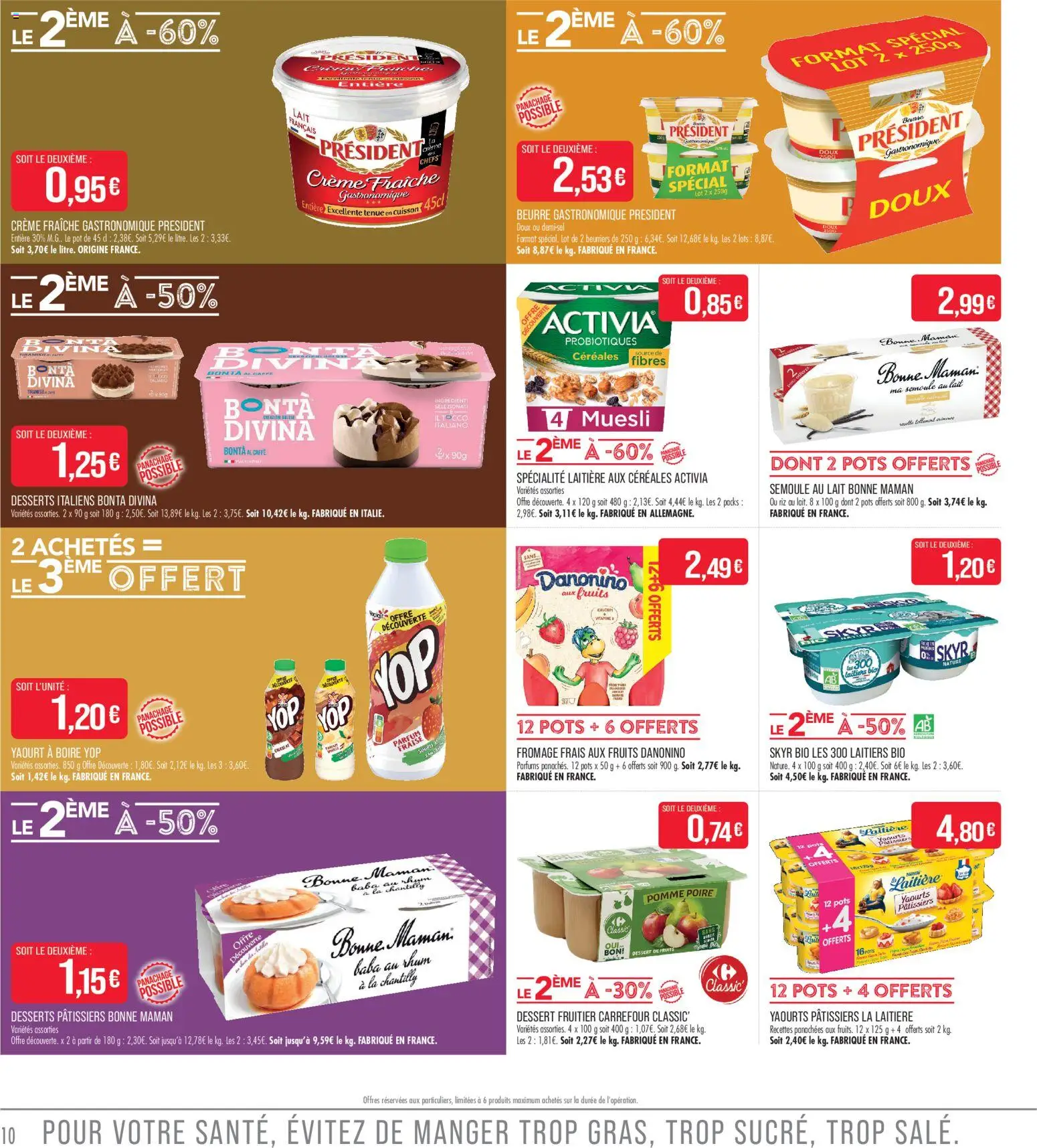 {H1} | Page: 10 | Produits: Fraise, Poire, Skyr, Fromage frais